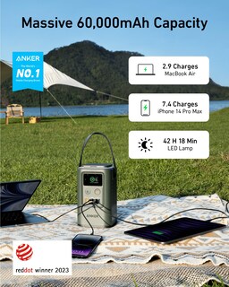 Foto 2 | Central Eléctrica Power Bank Anker De 60 000 Mah Y 87 W Con Panel Solar - Venta Internacional.