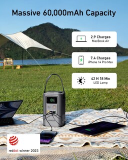 Foto 2 | Central Eléctrica Power Bank Anker De 60 000 Mah Y 87 W Con Panel Solar - Venta Internacional.