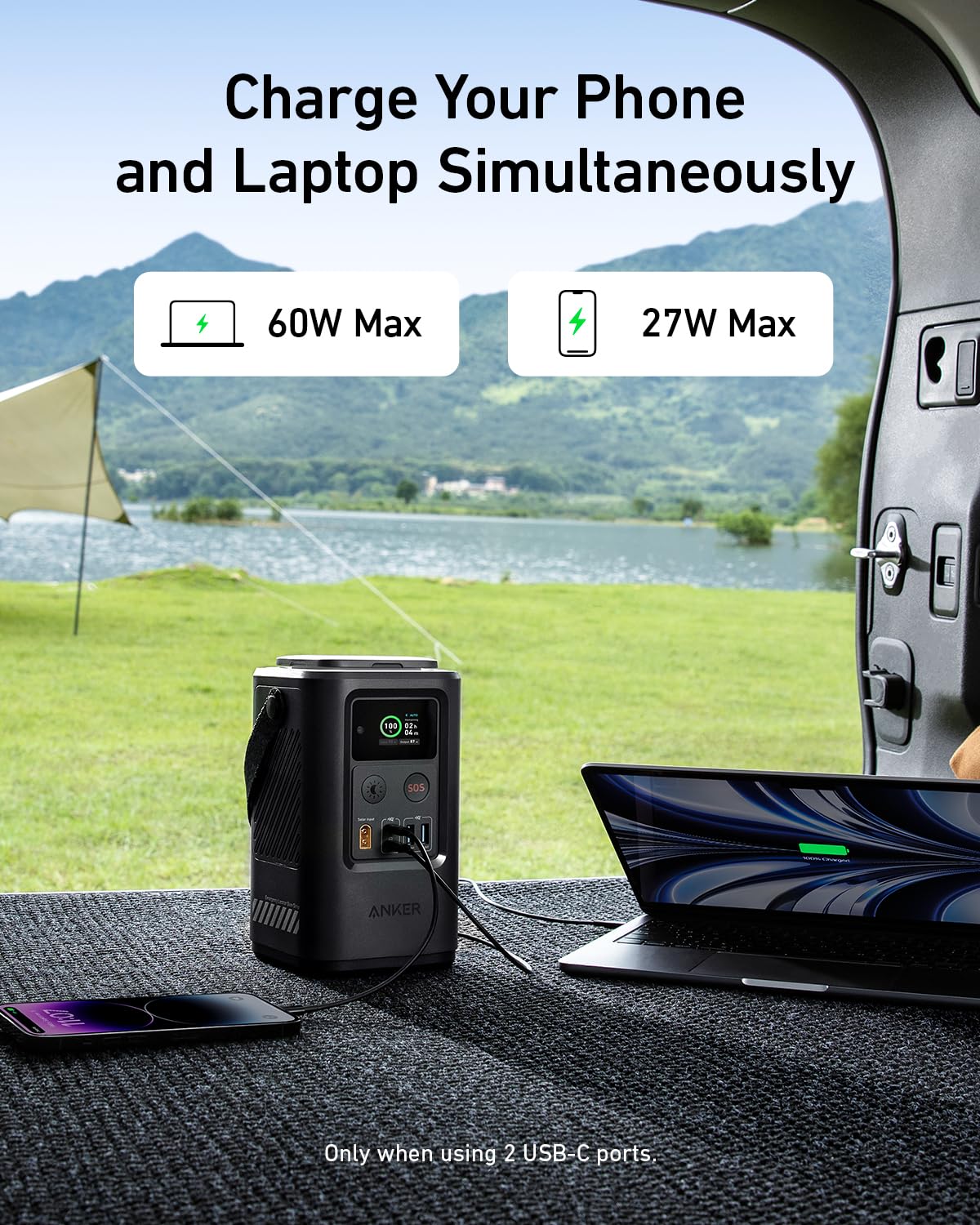 Foto 4 | Central Eléctrica Power Bank Anker De 60 000 Mah Y 87 W Con Panel Solar - Venta Internacional.