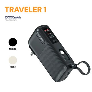 Foto 3 | Bateria Portatil Powerbank Traveler 1 Ideal Para Viajes Carga Rápida Con 3 Cables Integrados