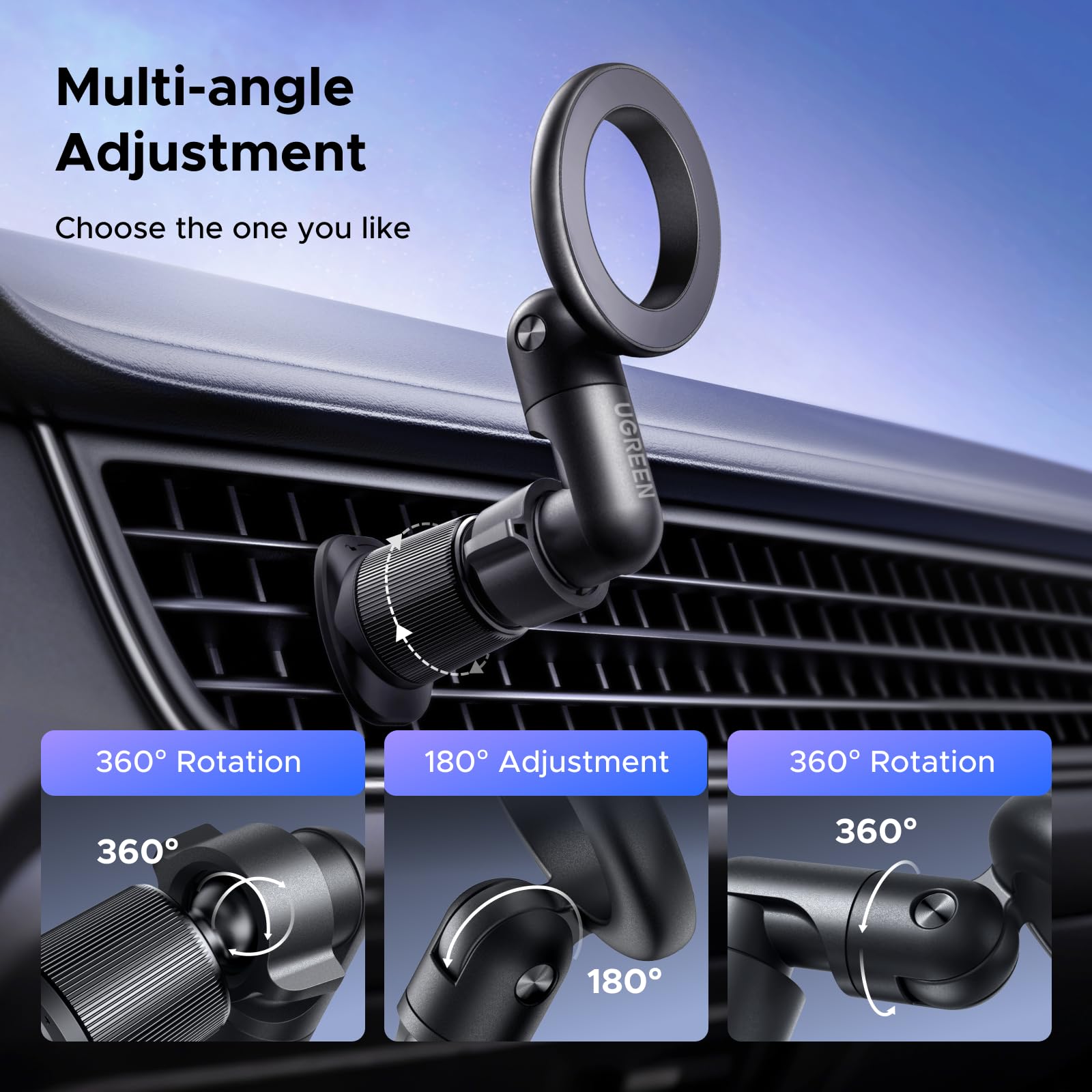 Foto 4 pulgar | Soporte De Teléfono Ugreen Magsafe Air Vent Para Iphone - Venta Internacional.