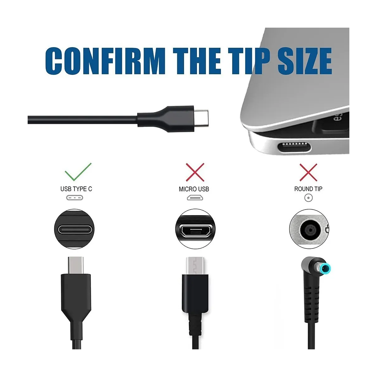 Foto 5 pulgar | Cargador Usb Tipo C Para Hp  Dell  Huawei 20v 3.25a Lab.g Negro