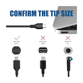 Foto 4 | Cargador Usb Tipo C Para Hp Dell Huawei 20v 3.25a Lab.g Negro
