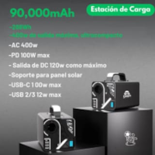 Foto 5 | Estación De Energia Portátil Powerbank 90 000mah 400w 288wh Gris Oscuro