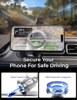 Foto 3 | Soporte Magnético Para Coche Lisen Para Iphone 12-16 Con Magsafe Purple - Venta Internacional.
