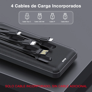 Foto 2 | Bateria Portatil Belug Carga Rapida Ideal Para Camping Negro