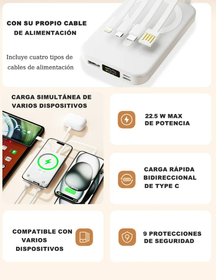 Foto 3 pulgar | Xtellar Power Bank Magnético 10000 Mah De Alta Capacidad Y Carga Rápida