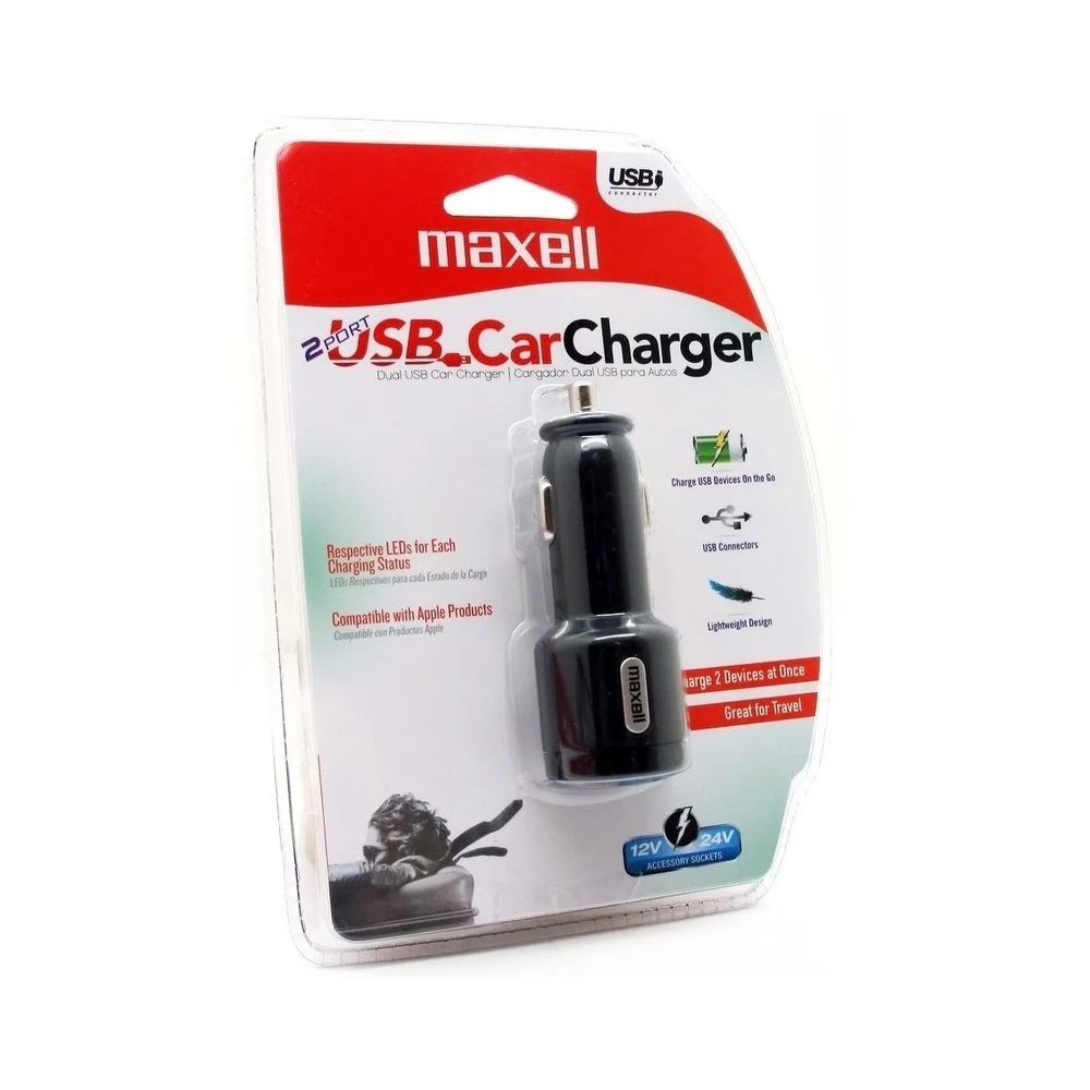 Foto 2 pulgar | Cargador para Auto Maxell con 2 Puertos USB D-usb-202, 347117