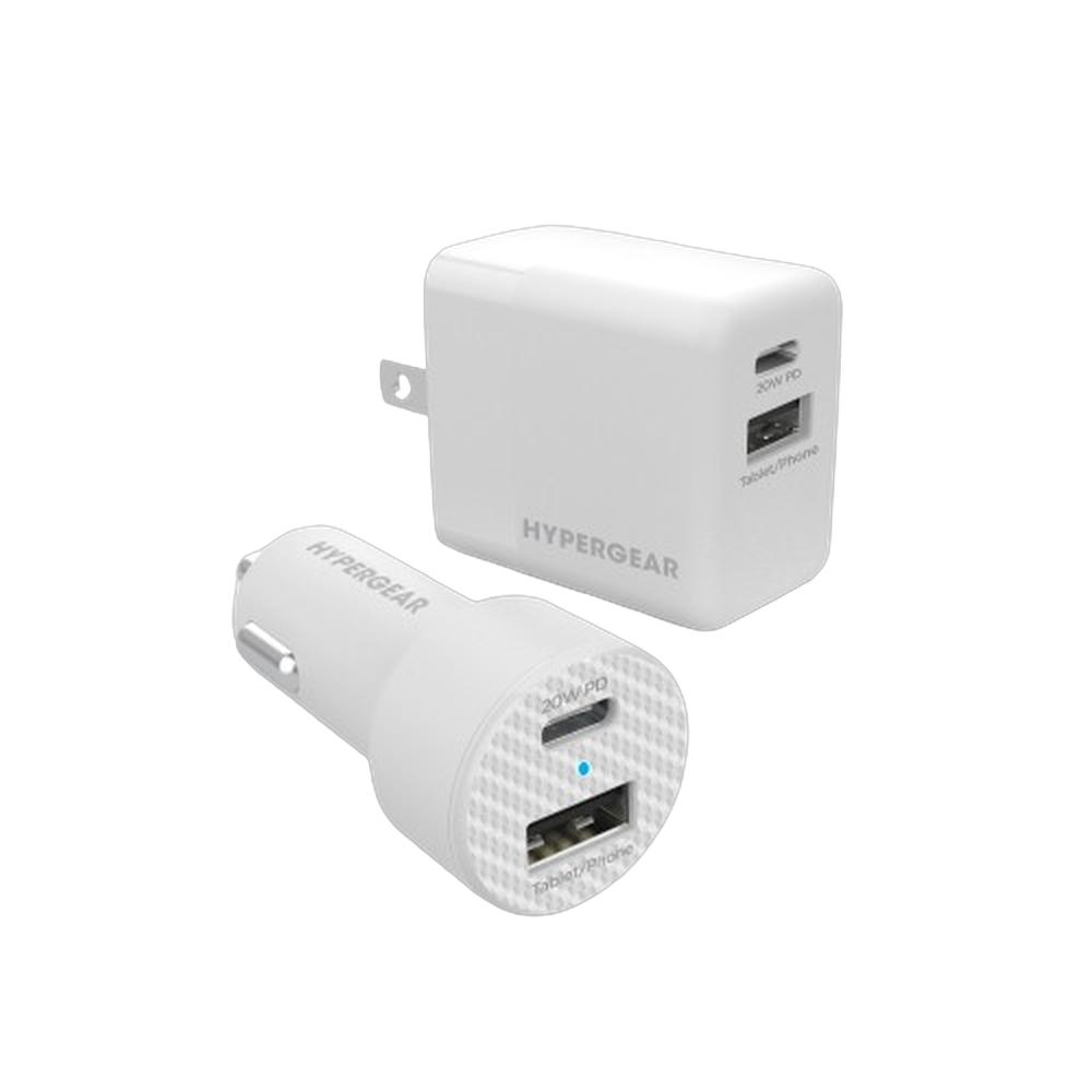 Foto 2 pulgar | Kit Cargador de Pared y Coche Doble USB-C Hypergear de 20W