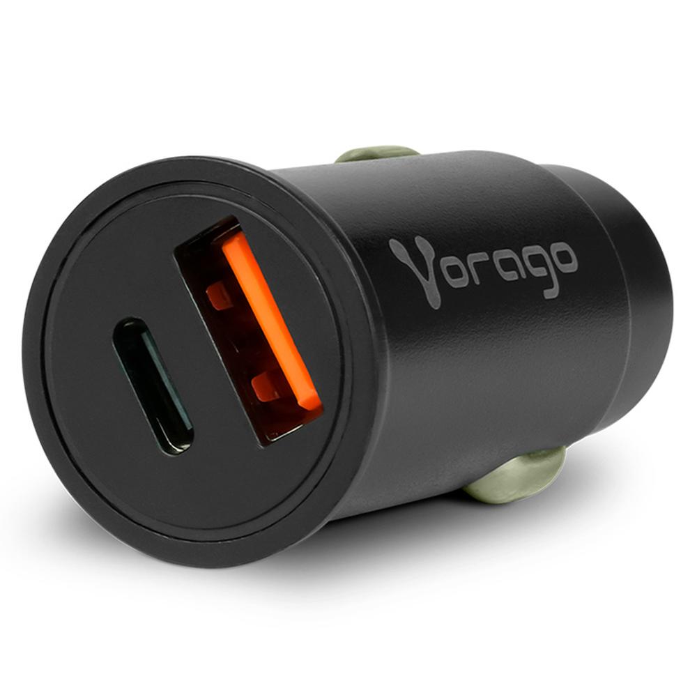 Foto 4 pulgar | Cargador para Auto Vorago Carga Rapida Usb Usb-c Au-305 color Negro