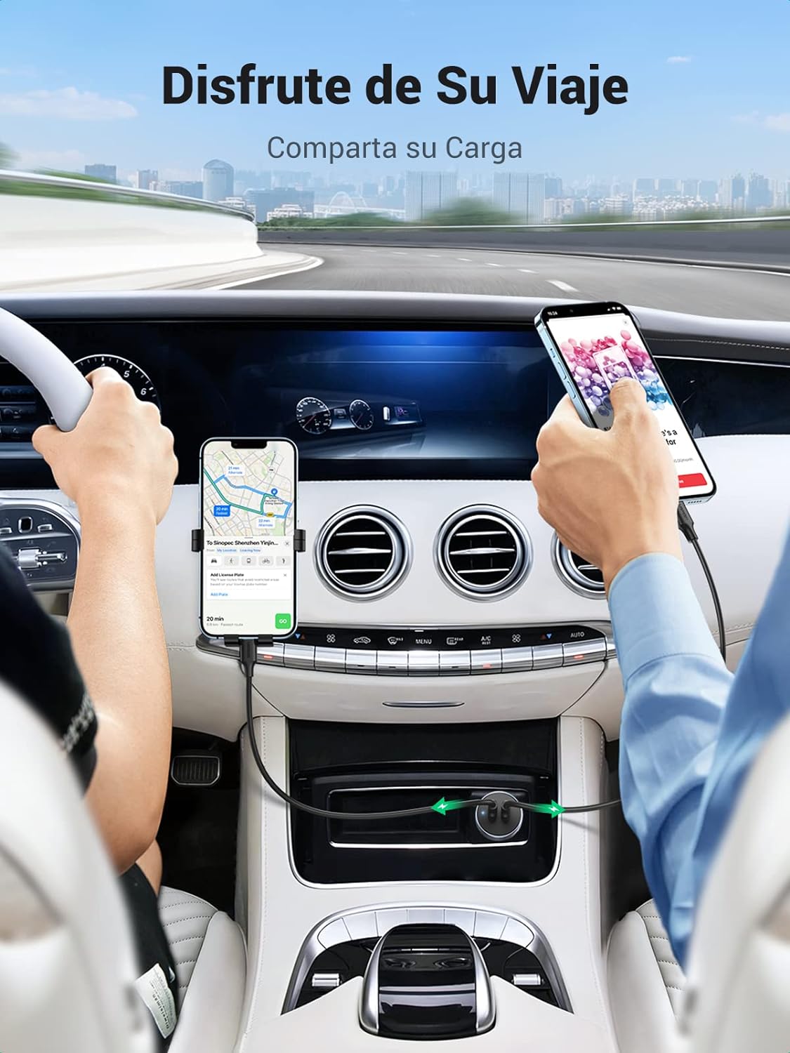 Foto 4 pulgar | Cargador de Celular para Auto Ugreen 40w Doble USB-C Carga Rápida Pd 3.0