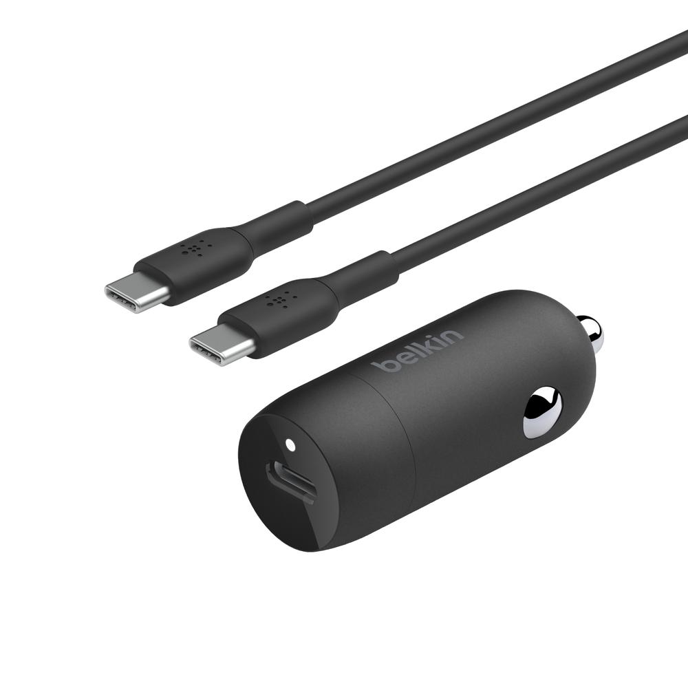 Foto 2 pulgar | Cargador de Coche Belkin 30w USB-C más Cable USB-C a USB-C