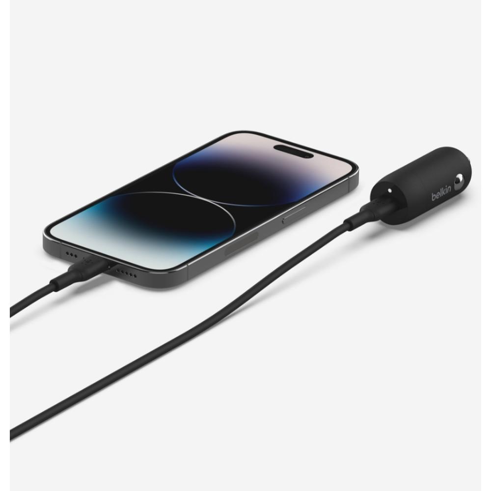 Foto 9 pulgar | Cargador de Coche Belkin 30w USB-C más Cable USB-C A Lighnining