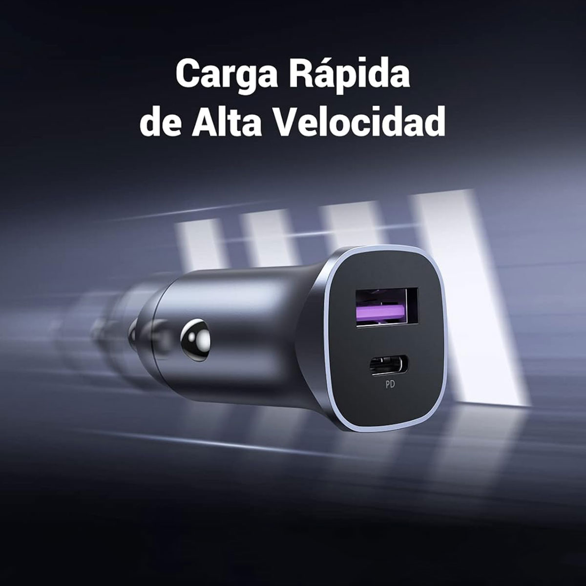 Foto 5 pulgar | Cargador De Auto Dual 30w Ugreen 40858 Usb-c + Usb-a De Carga Rápida