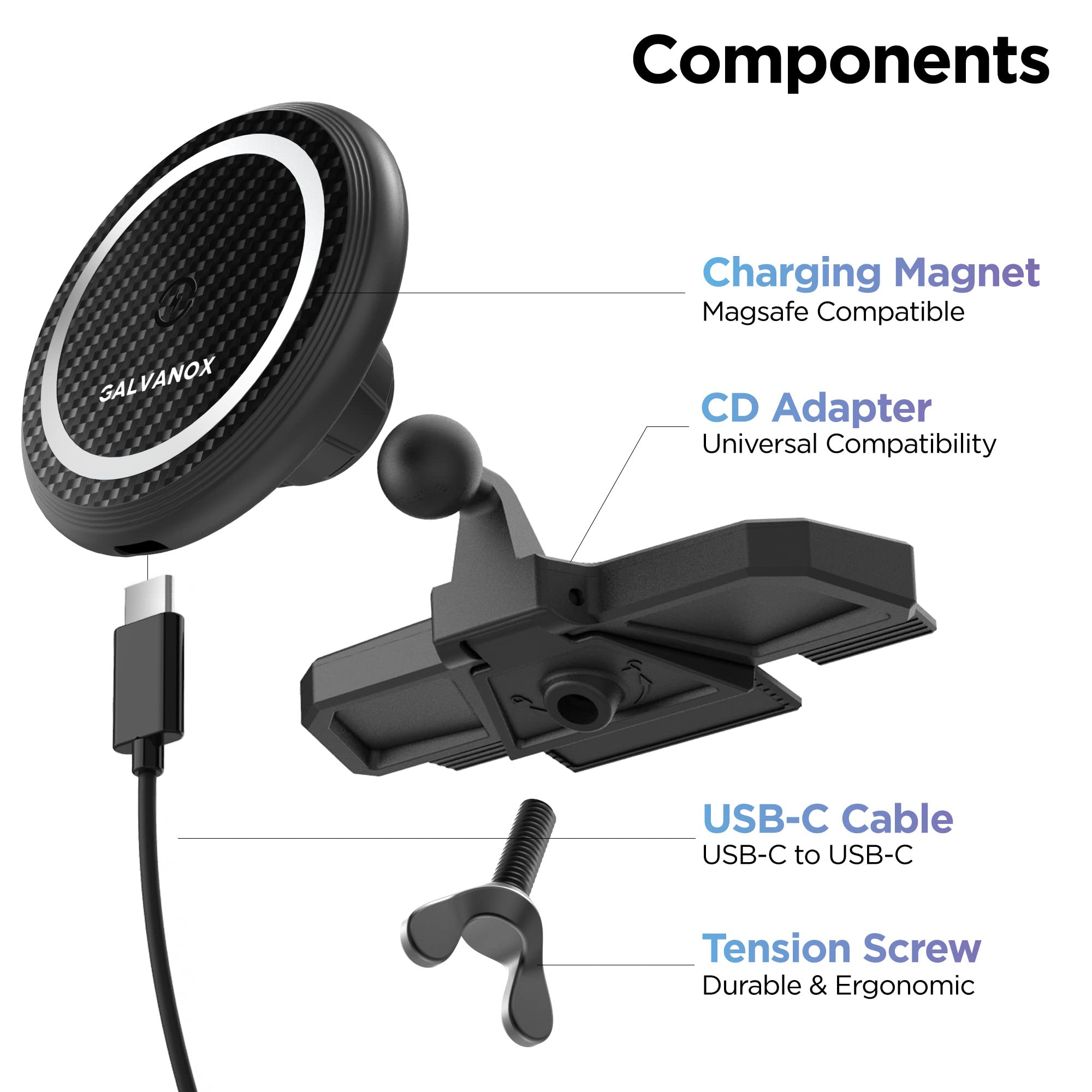 Foto 7 pulgar | Soporte para Teléfono con Ranura Para Cd De Coche Galvanox Magsafe - Venta Internacional