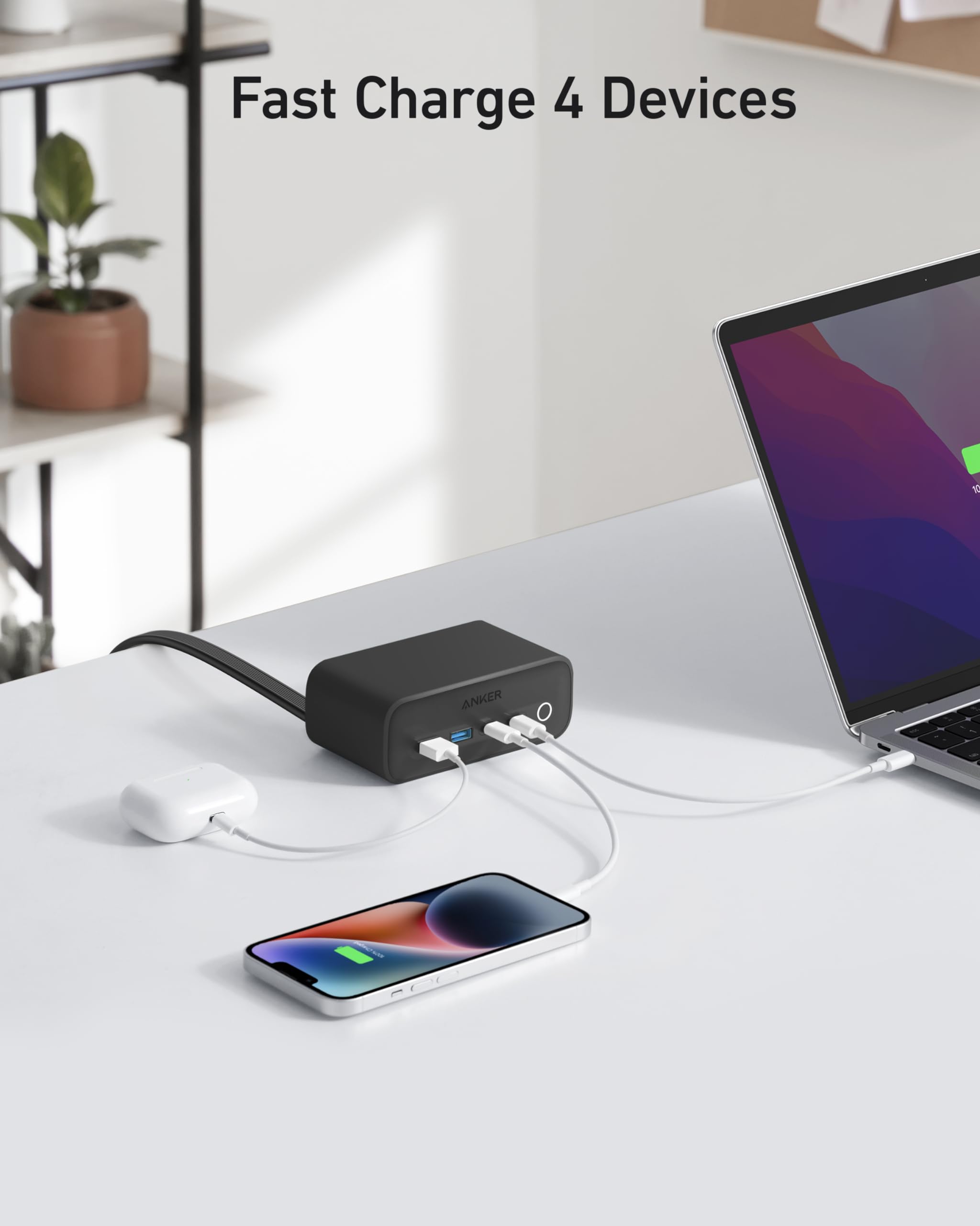 Foto 4 | Estación de Carga Anker 525 7 wn 1 Usb C Negro - Venta Internacional