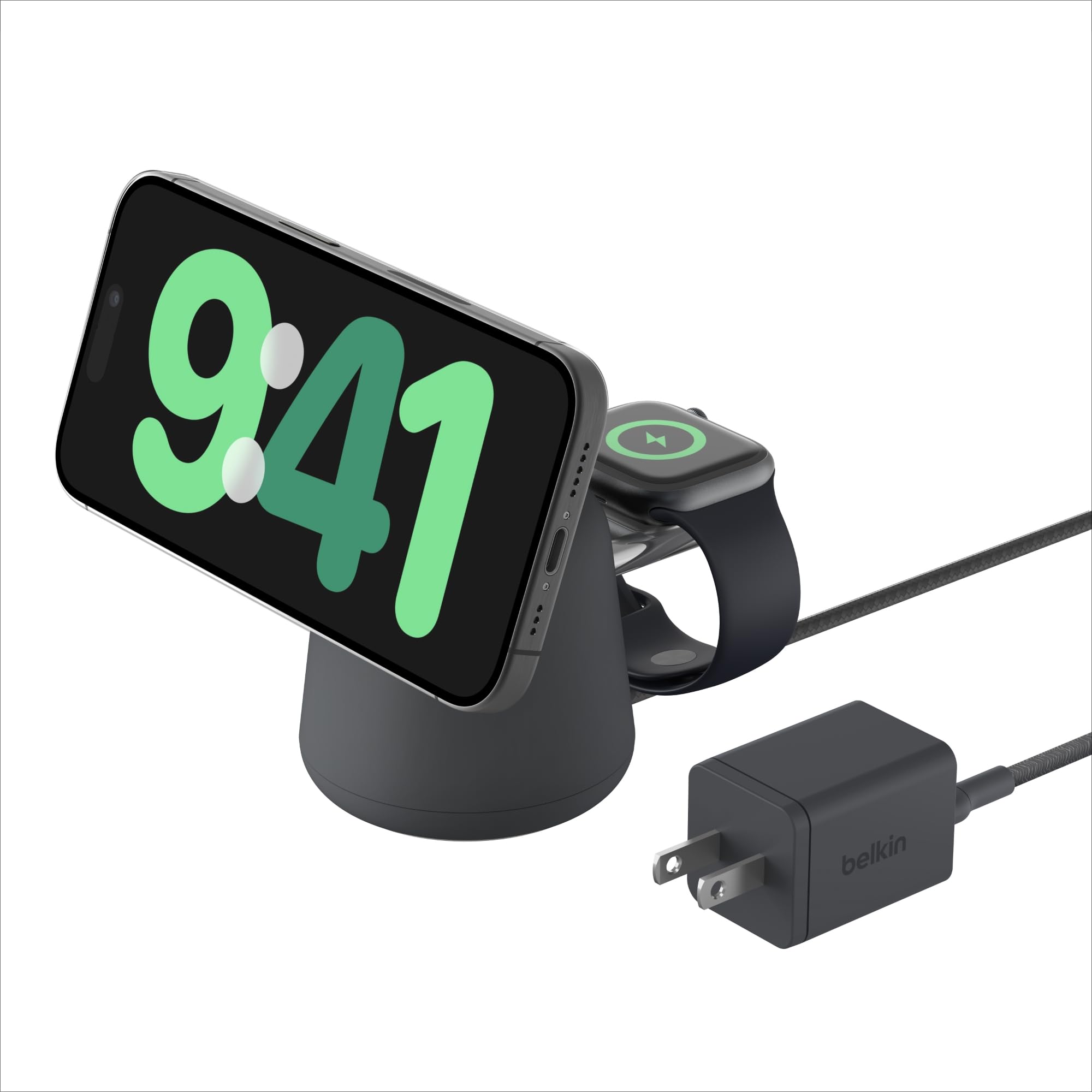 Base De Carga Inalámbrica Belkin 2 En 1 Magsafe 15w Para Iphone - Venta Internacional. $4,133
