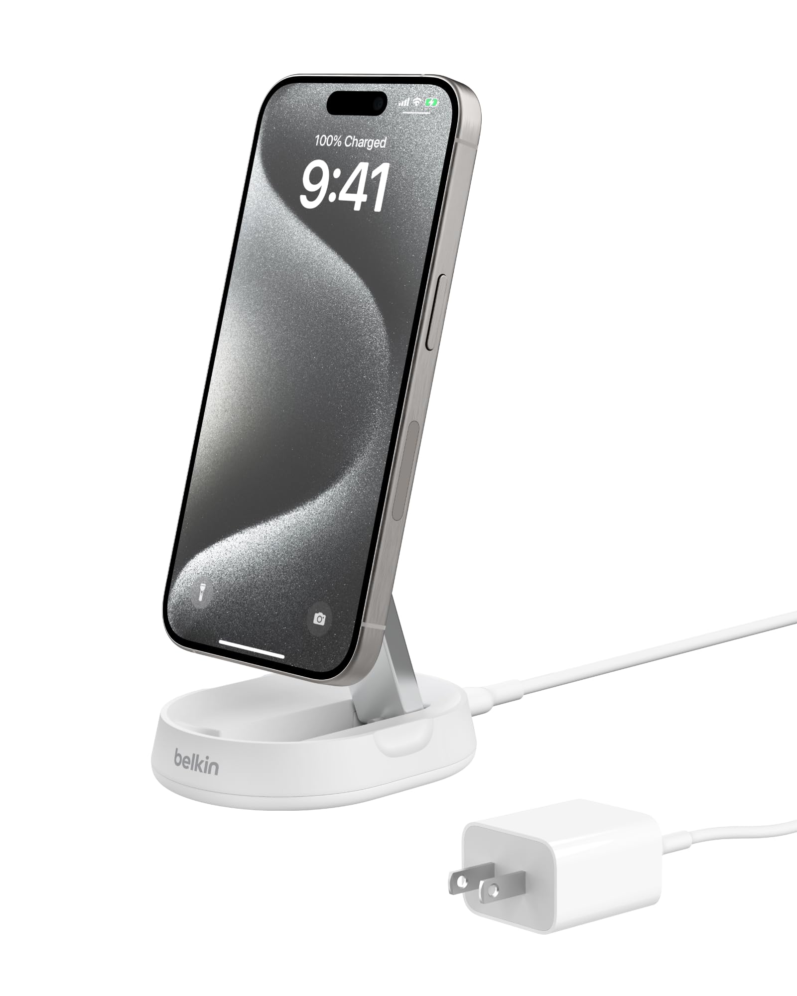 Foto 2 pulgar | Soporte De Carga Belkin Boostcharge Pro 15w Magsafe White - Venta Internacional.