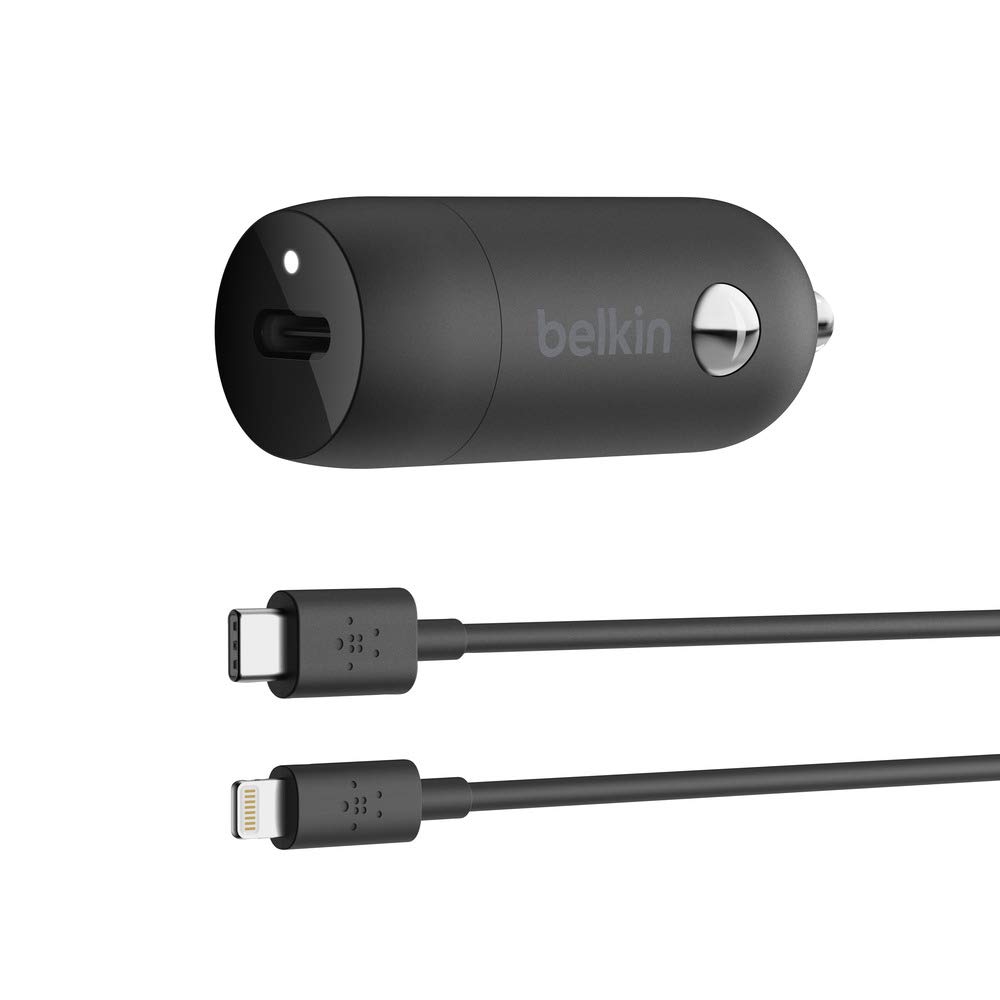 Foto 2 pulgar | Cargador De Coche Belkin Usb-c De 18 W Con Cable Usb-c A Lightning De 1,2 M - Venta Internacional.