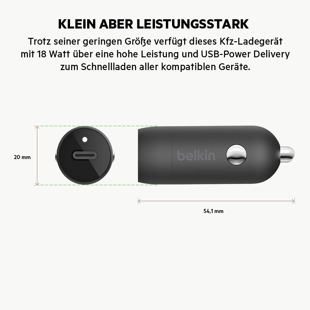 Foto 4 pulgar | Cargador De Coche Belkin Usb-c De 18 W Con Cable Usb-c A Lightning De 1,2 M - Venta Internacional.