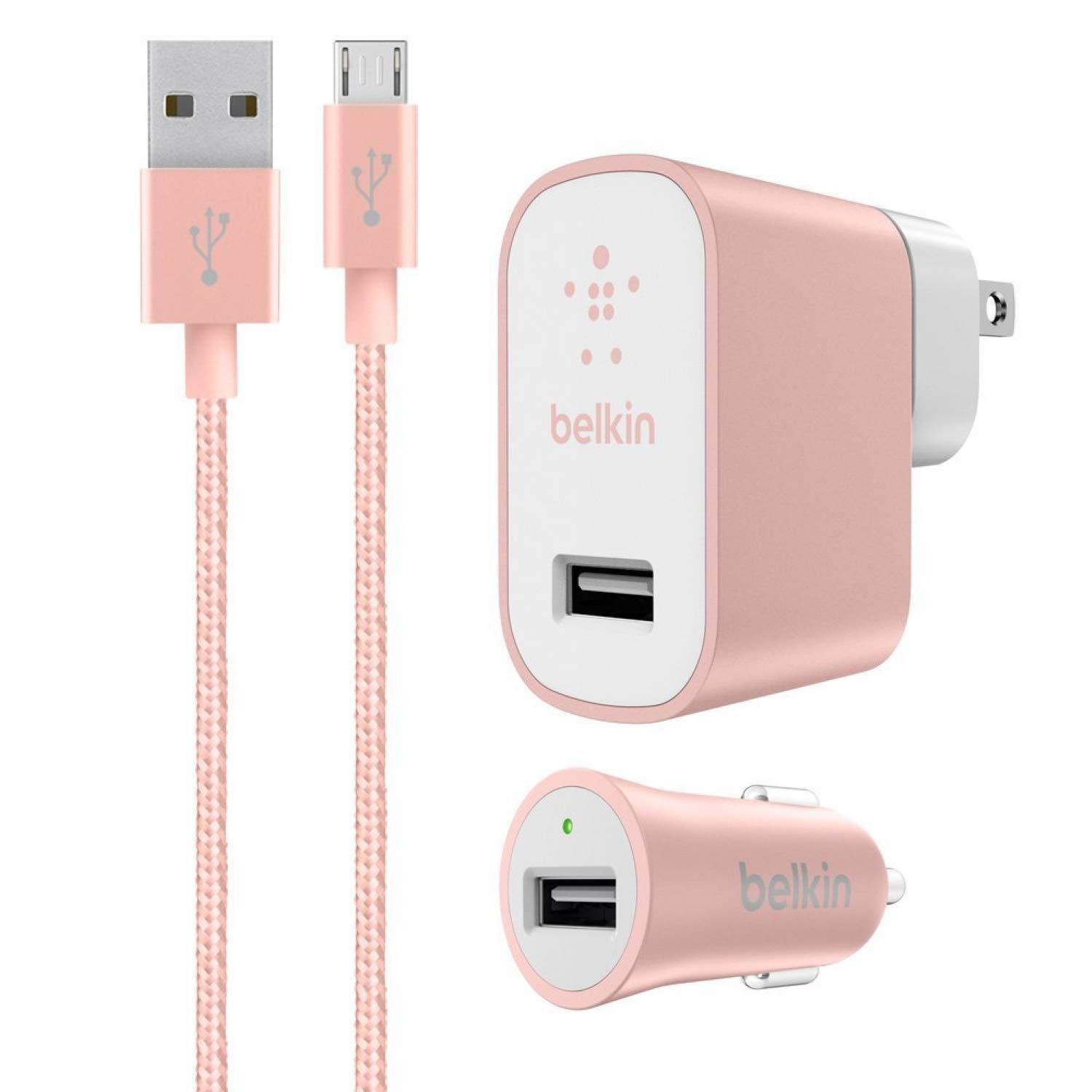 Foto 2 pulgar | Kit de Carga Belkin Mixit Metallic 2.4a con Cable Micro Usb - Venta Internacional