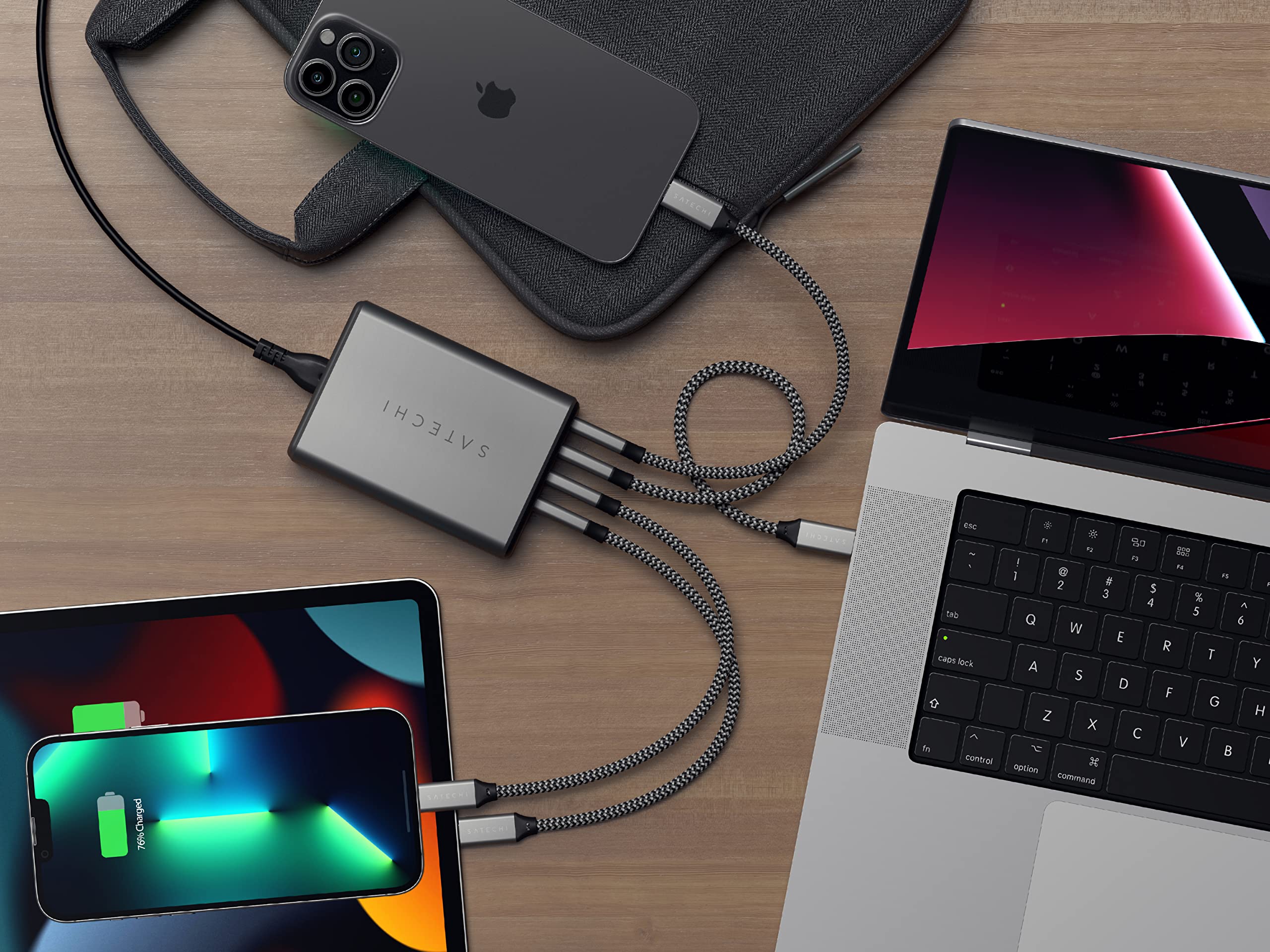 Foto 5 pulgar | Estación De Carga Satechi De 165 W Usb C De 4 Puertos Gan Para Macbook - Venta Internacional.