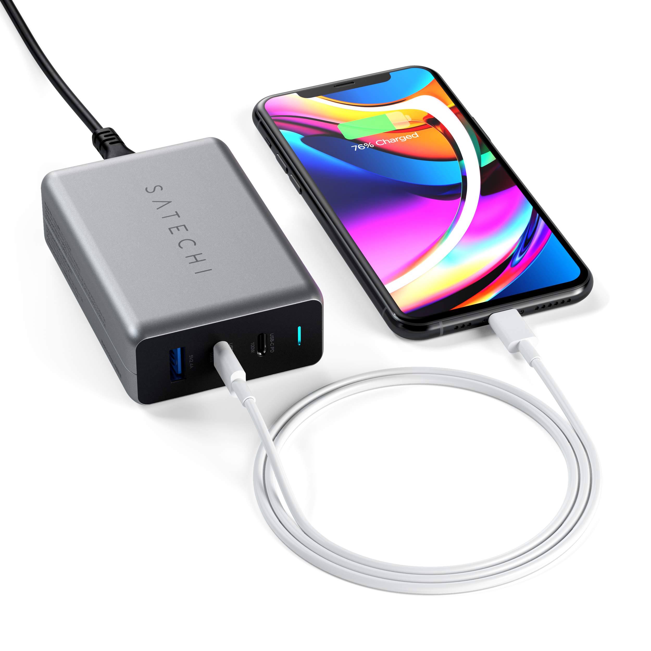 Foto 2 | Estación De Carga Satechi 100w Usb C Pd Gan Para Macbook Pro/air - Venta Internacional.