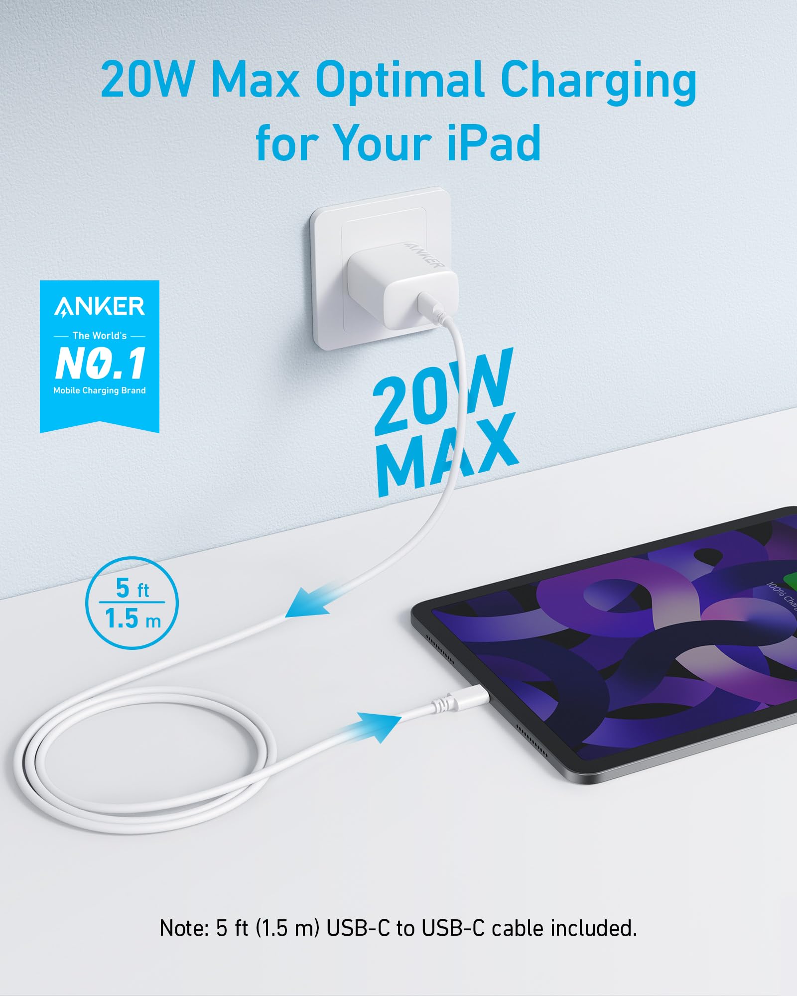 Foto 3 pulgar | Cargador Anker Usb C Fast Wall De 20 W Para Iphone/ipad 2022/2021 - Venta Internacional.