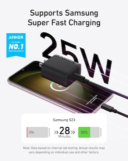 Foto 2 | Cargador Anker Usb-c Superrápido De 25 W Para Samsung S23 Ultra - Venta Internacional.