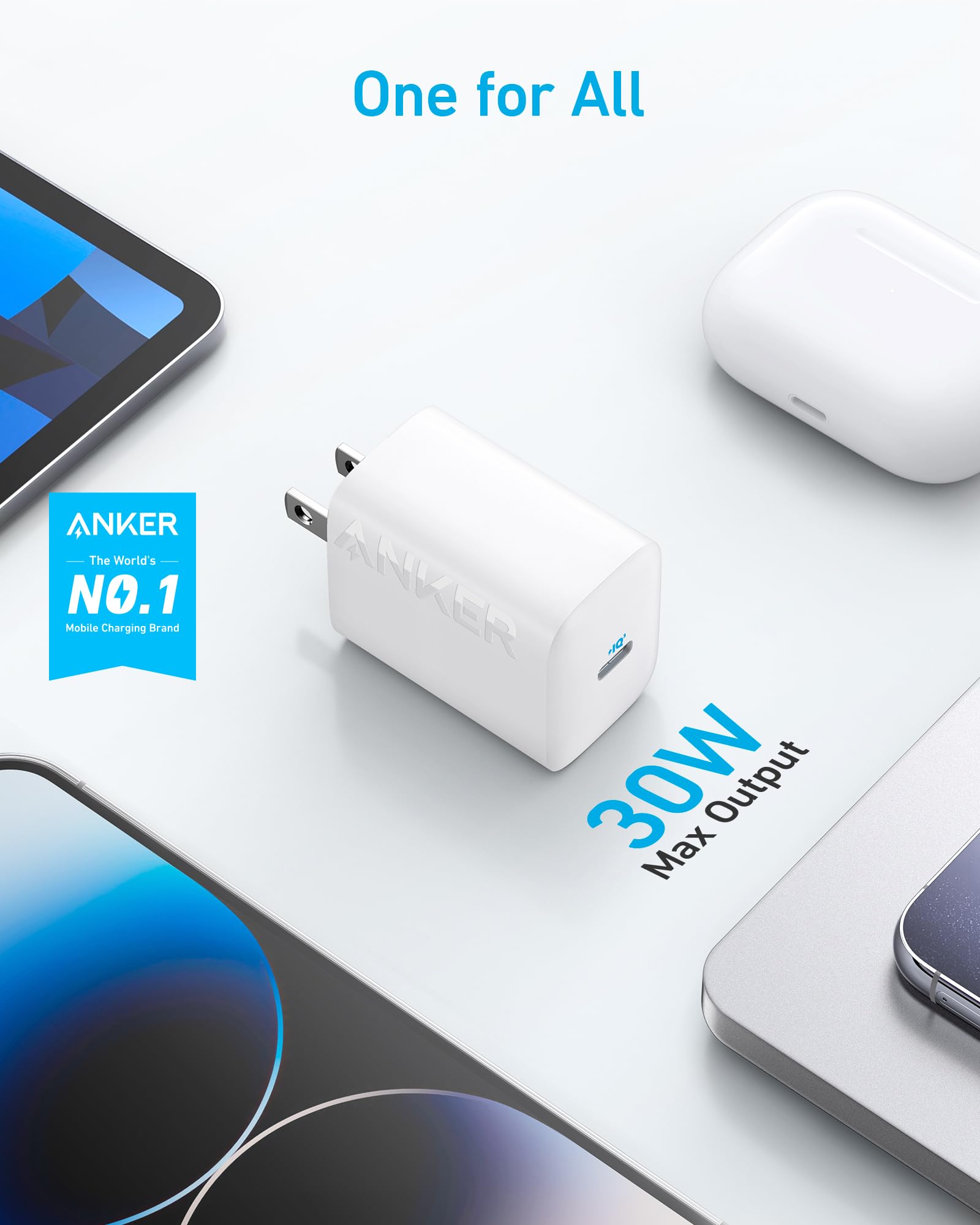 Foto 3 pulgar | Cargador Anker Usb-c De 30 W, Plegable Y Rápido Para Iphone, Paquete De 2 - Venta Internacional.