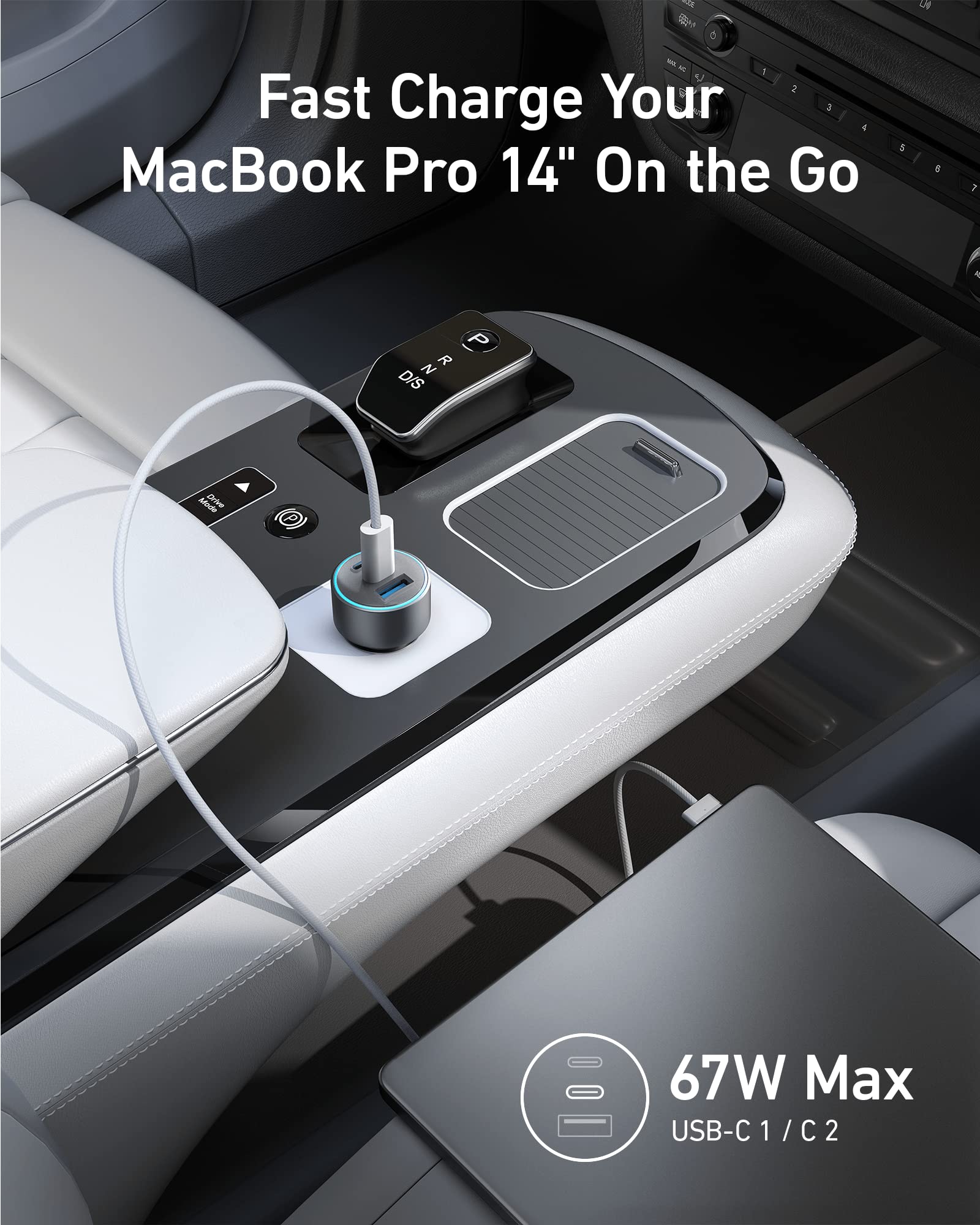 Foto 4 pulgar | Cargador De Coche Anker 535, 67 W, 3 Puertos, Usb-c Pd, Cargador Rápido Para Iphone 16 - Venta Internacional.