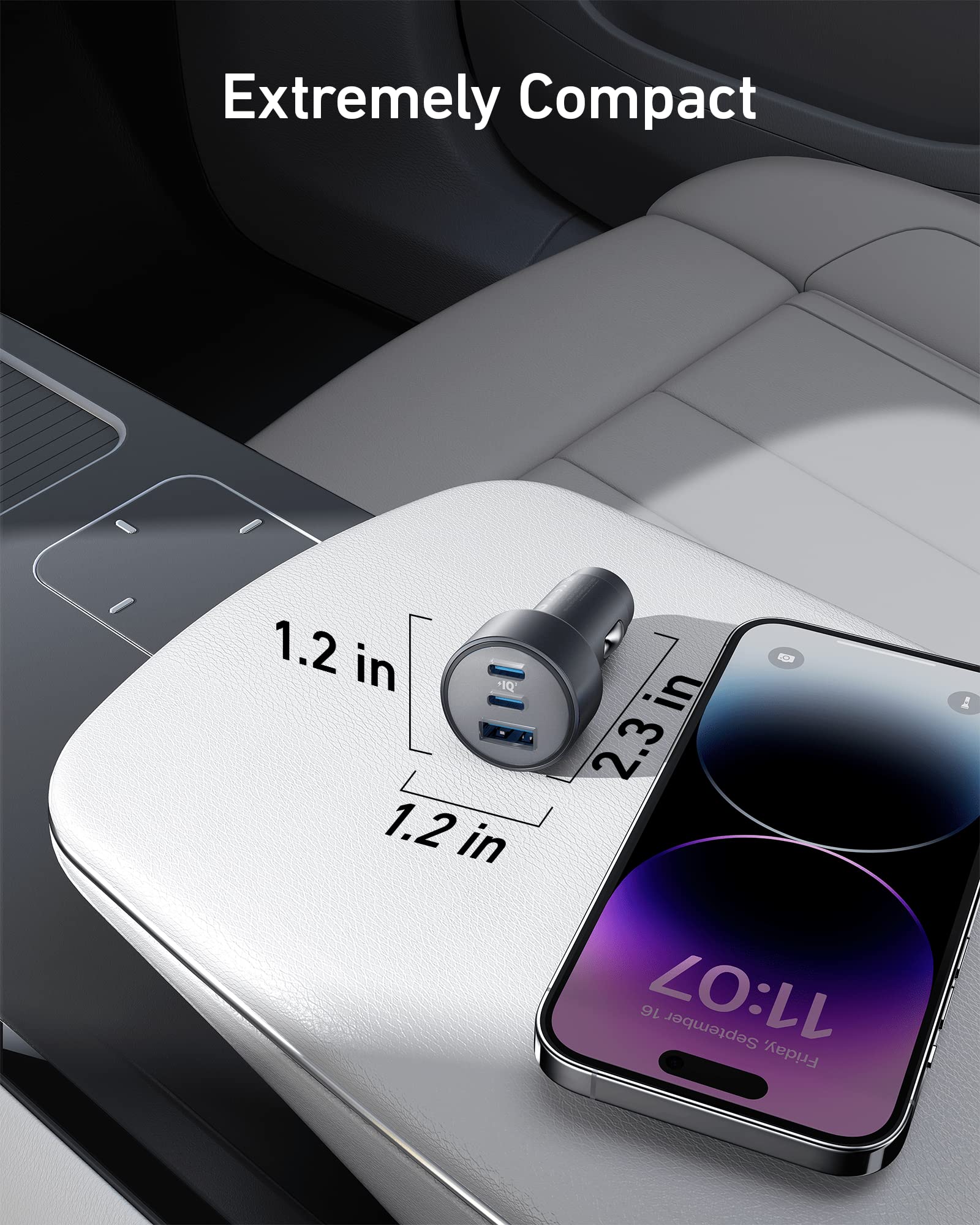 Foto 6 pulgar | Cargador De Coche Anker 535, 67 W, 3 Puertos, Usb-c Pd, Cargador Rápido Para Iphone 16 - Venta Internacional.