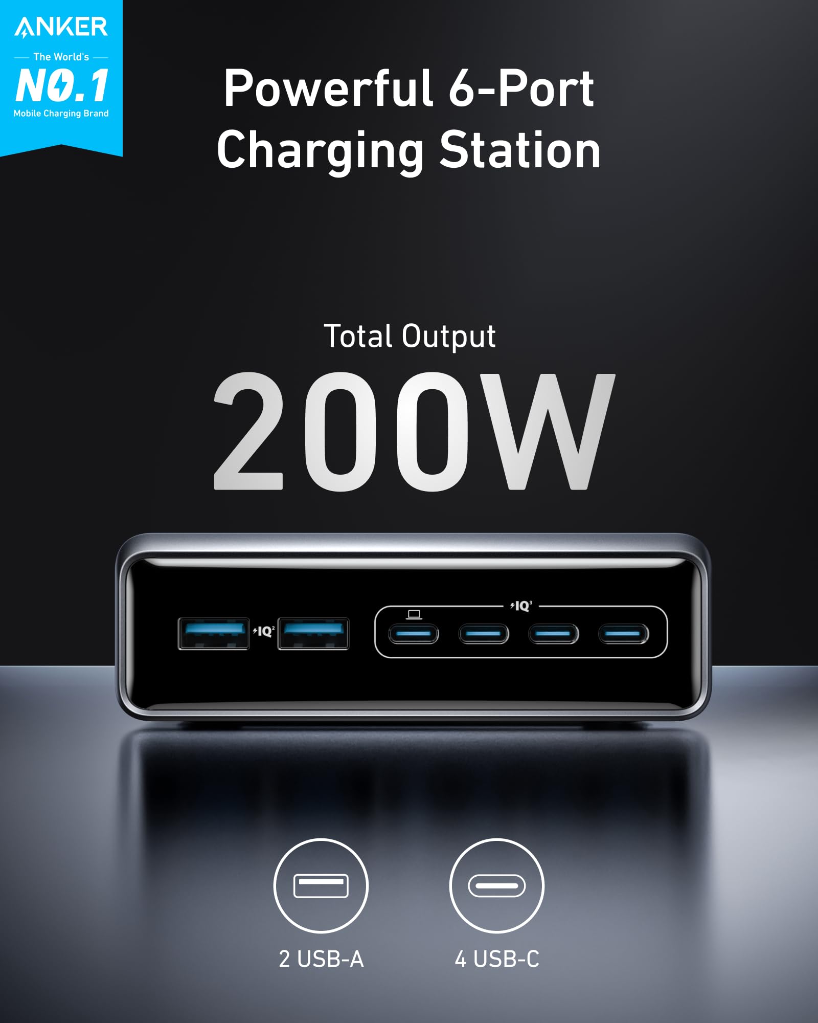 Foto 3 pulgar | Estación De Carga Anker Prime Charger 200w 6 Puertos Gan Usb-c Pd - Venta Internacional.