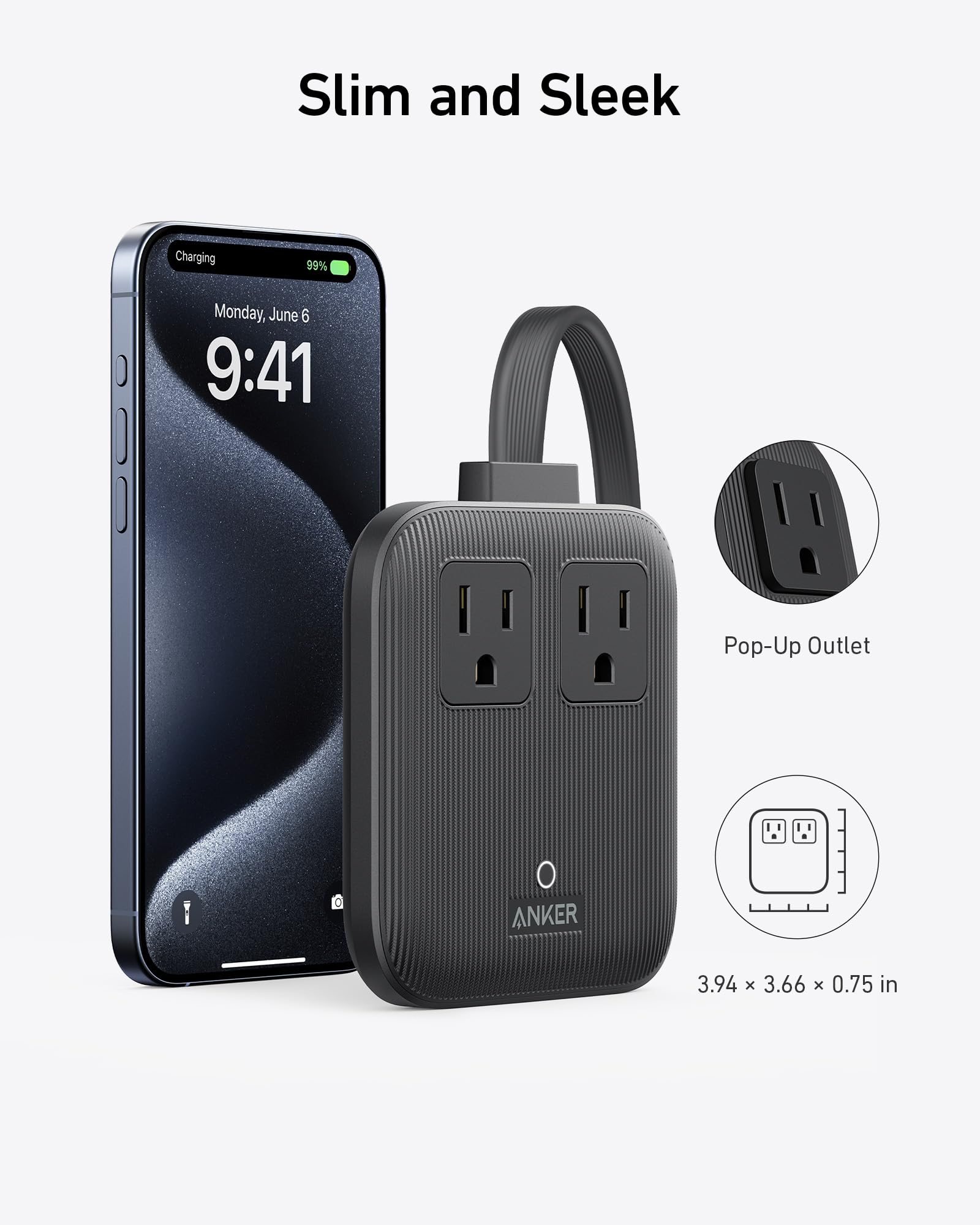 Foto 4 pulgar | Estación De Carga Anker Nano 67w 6 En 1 Usb C Power Strip - Venta Internacional.