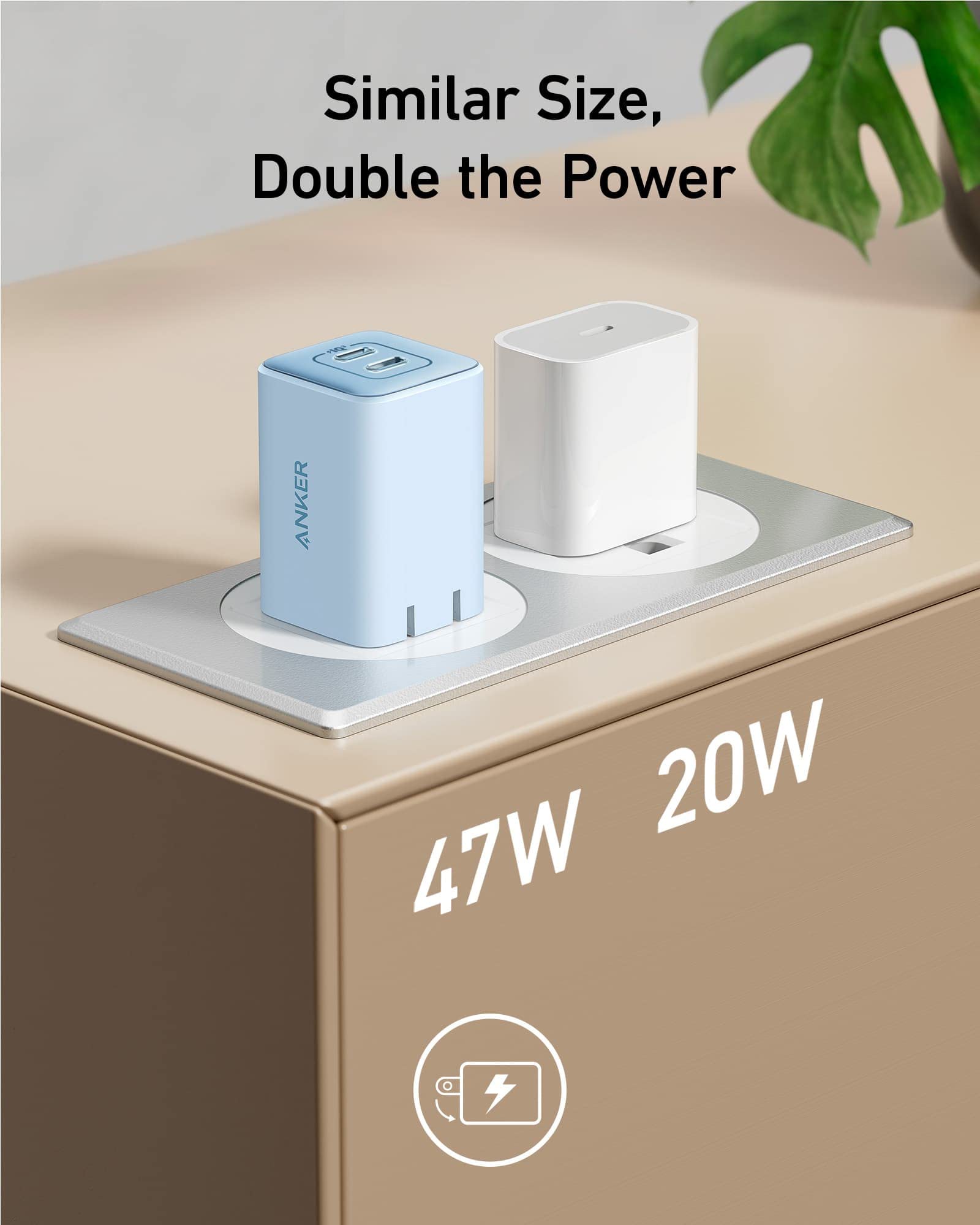 Foto 5 | Cargador Anker Nano De 47 W Usb C Con 2 Puertos Para Iphone Galaxy Pixel - Venta Internacional.