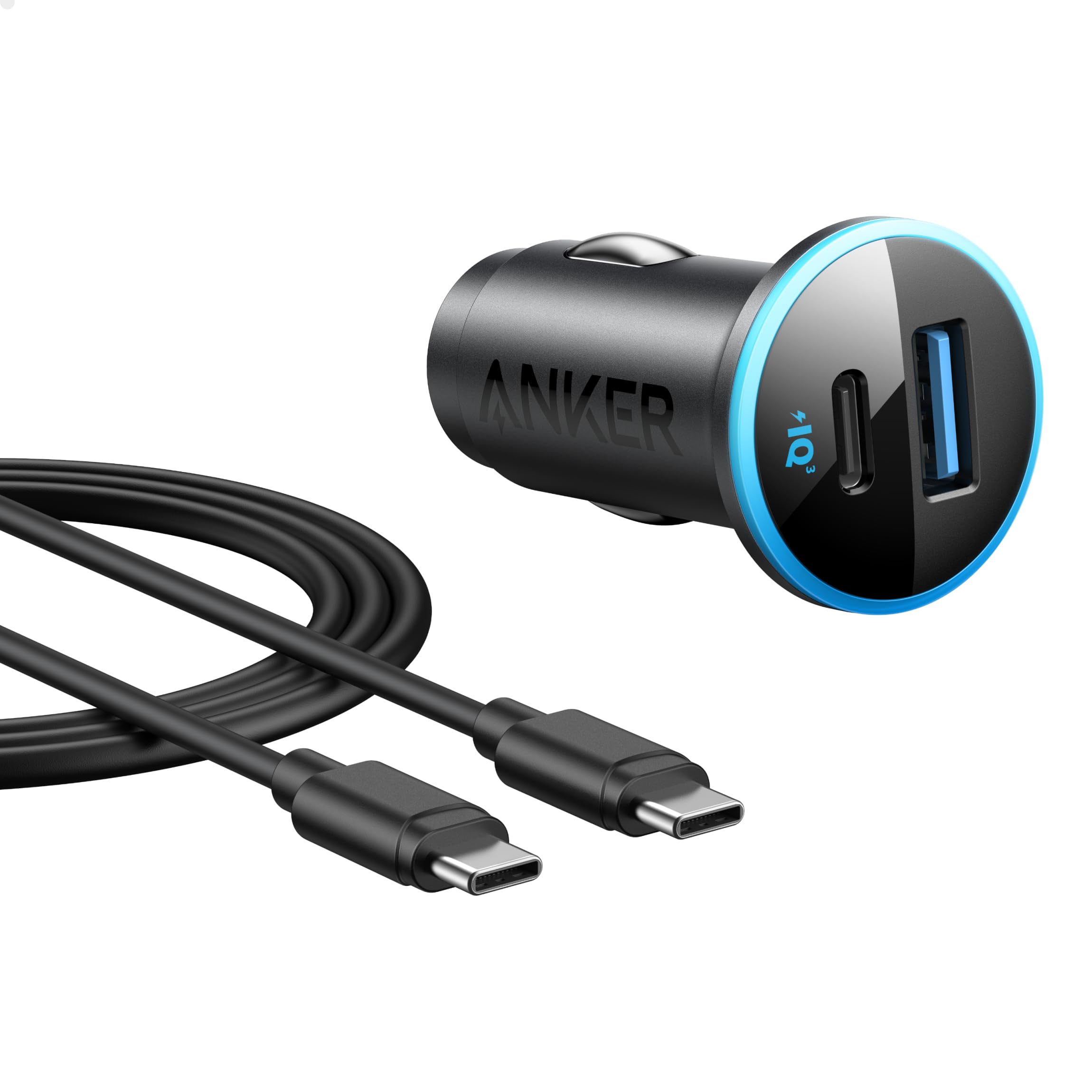 Foto 1 | Adaptador De Cargador De Coche Anker Usb-c De 52,5 W Con Poweriq 3.0 De 30 W - Venta Internacional.