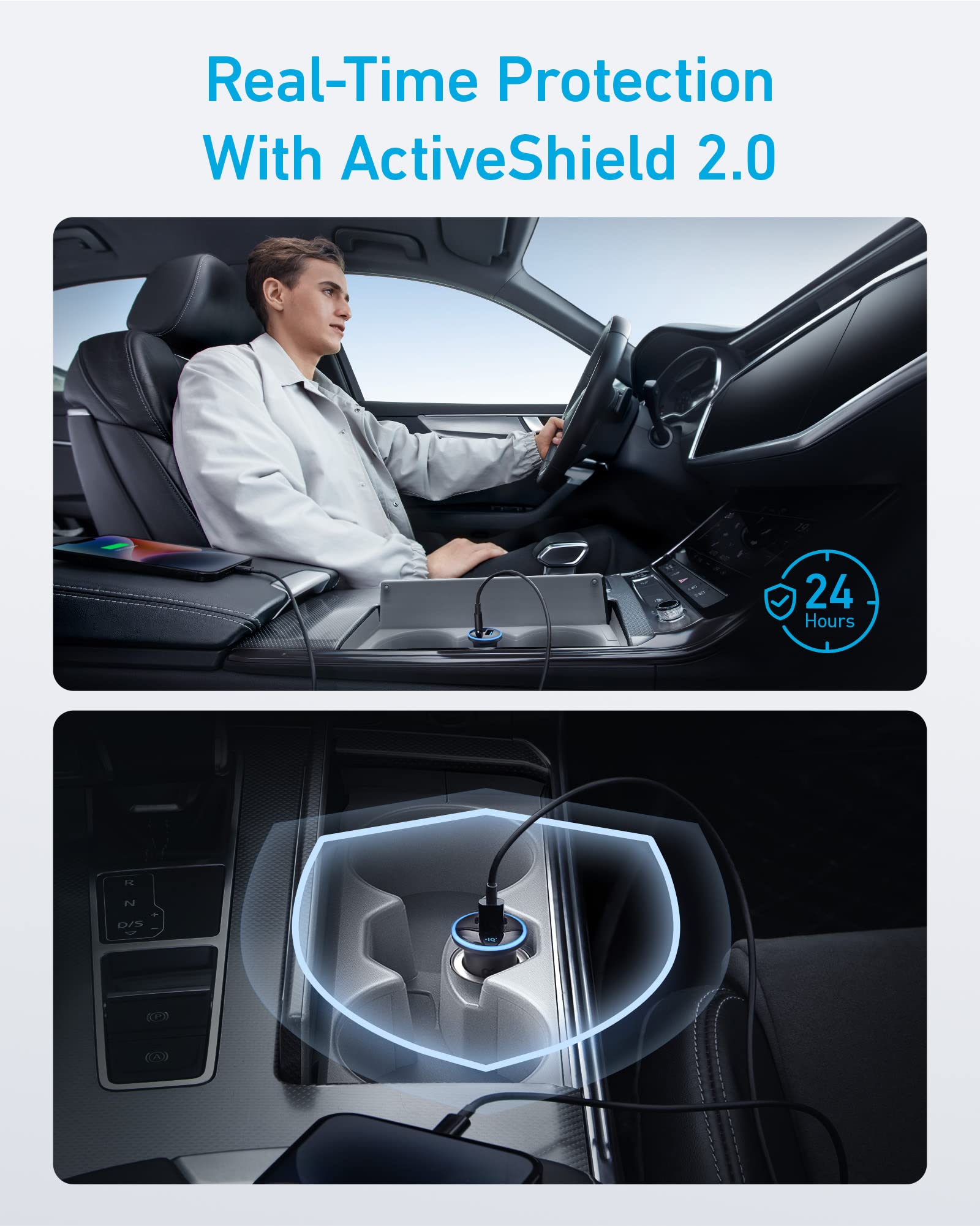 Foto 6 | Adaptador De Cargador De Coche Anker Usb-c De 52,5 W Con Poweriq 3.0 De 30 W - Venta Internacional.