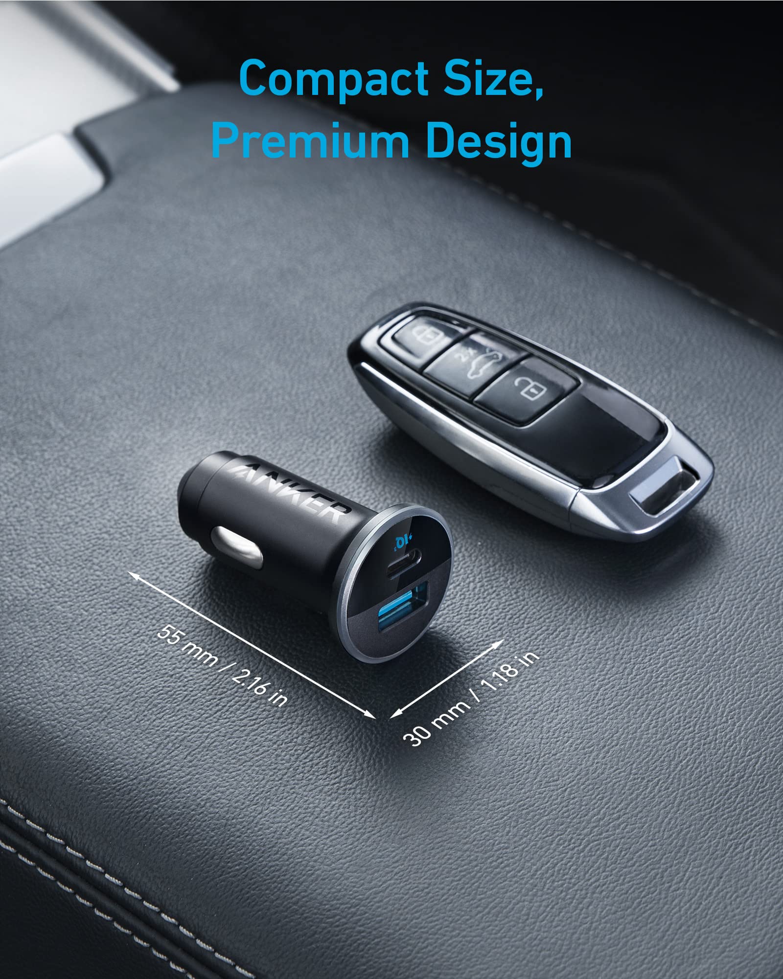 Foto 8 pulgar | Adaptador De Cargador De Coche Anker Usb-c De 52,5 W Con Poweriq 3.0 De 30 W - Venta Internacional.