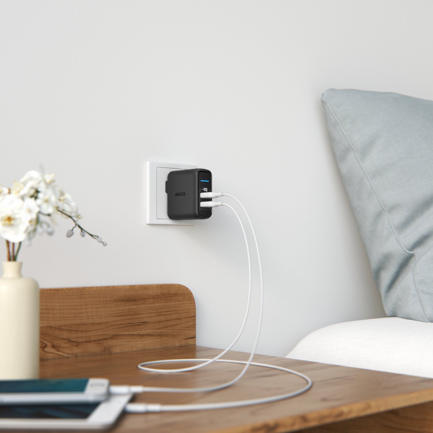 Foto 8 pulgar | Cargador Usb Cargador De Pared Anker Elite De Doble Puerto De 24 W - Venta Internacional.