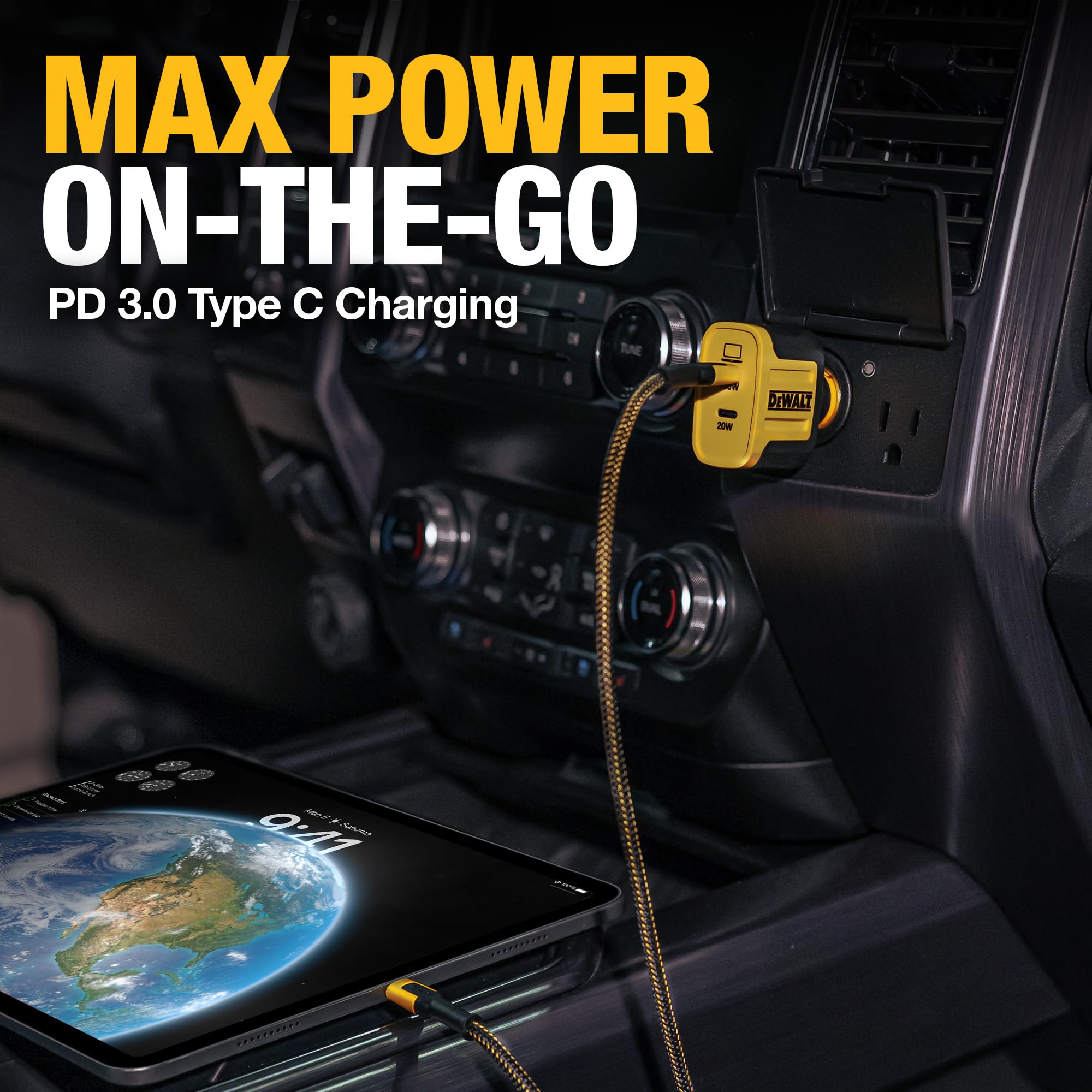 Foto 7 pulgar | Cargador De Coche Dewalt Usb C 120w 2 Puertos Pd 3.0 Type C Pps - Venta Internacional.