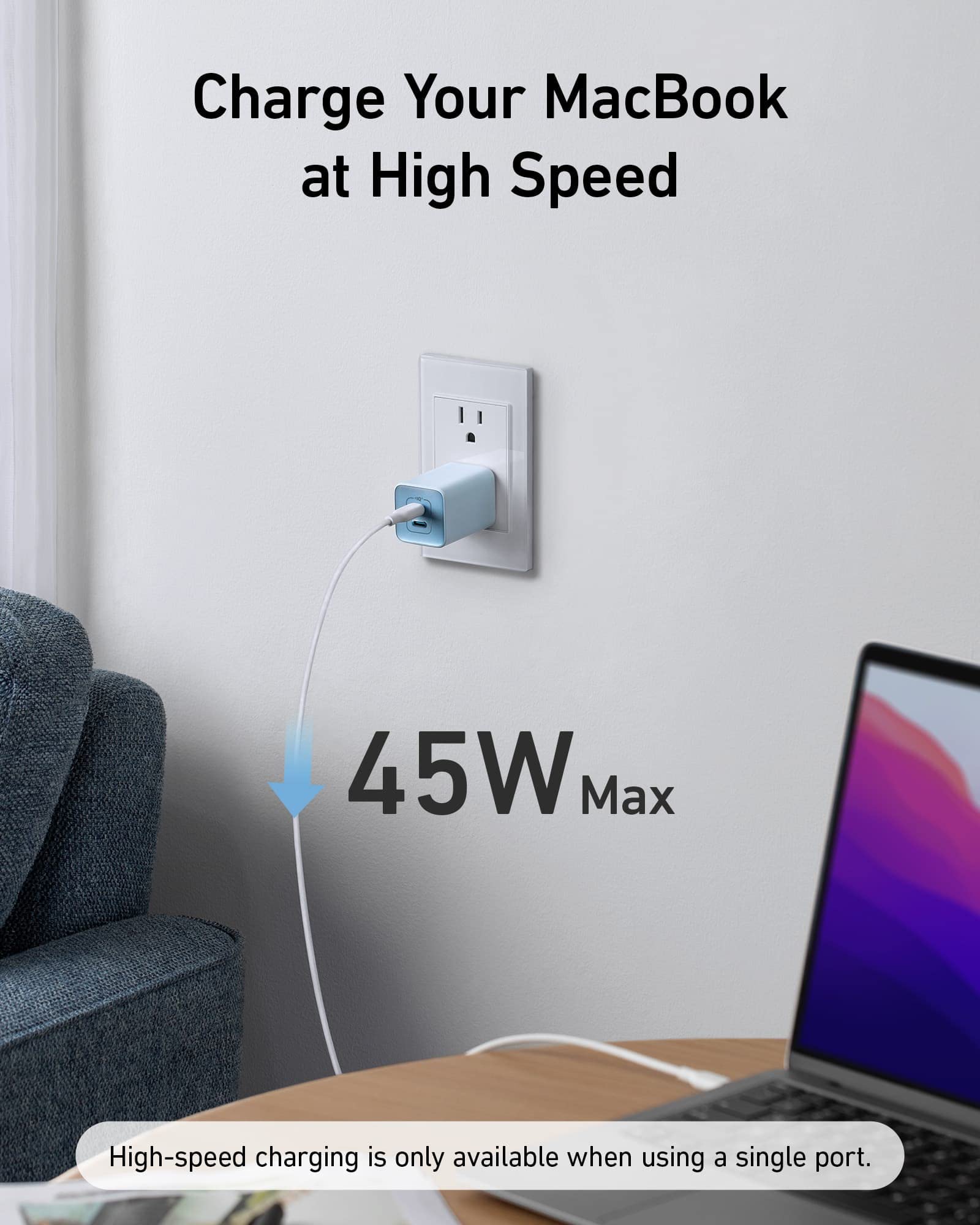 Foto 3 | Cargador Anker Nano De 47 W Usb C Con 2 Puertos Para Iphone Galaxy Pixel - Venta Internacional.