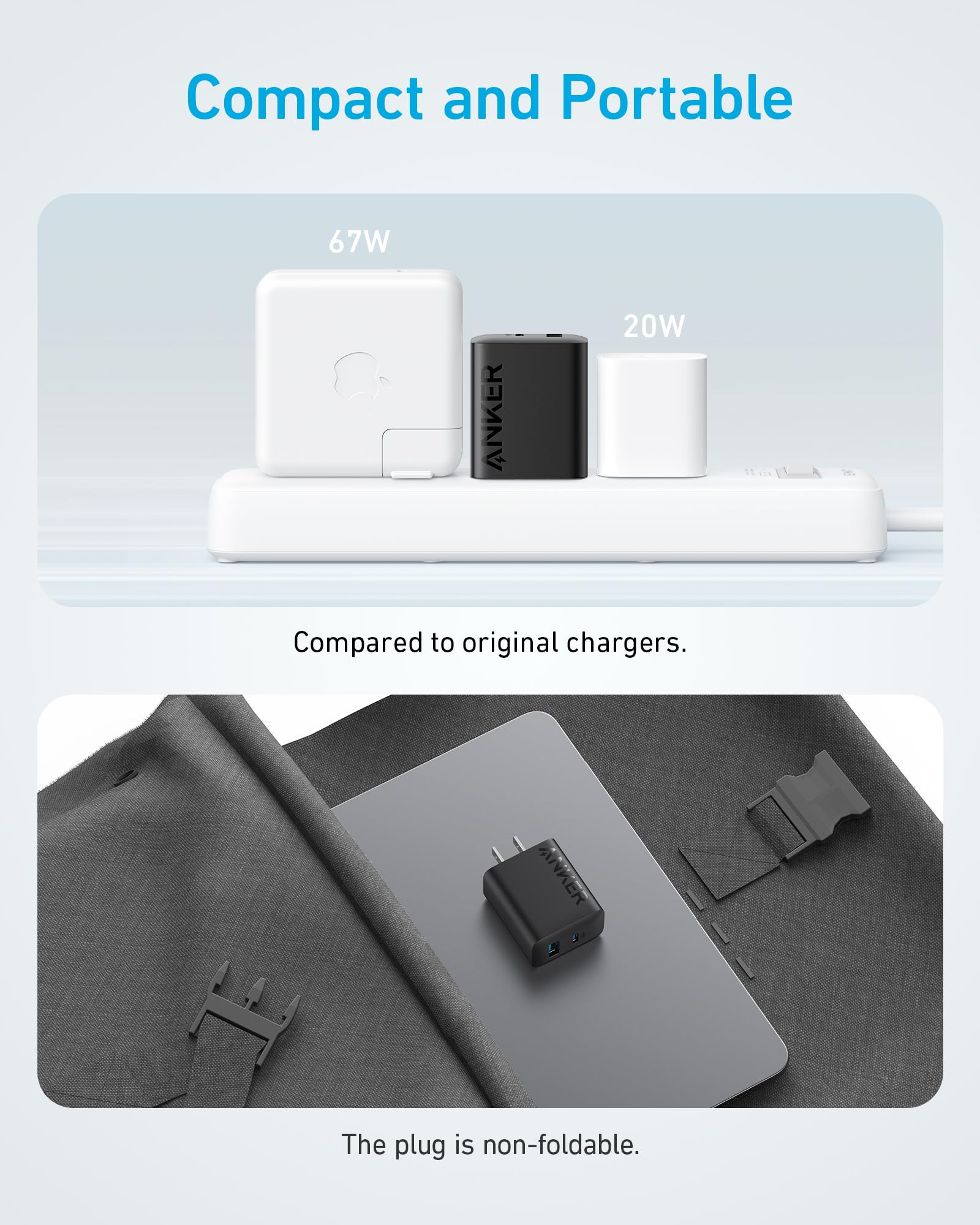 Foto 4 pulgar | Cargador de Pared Usb Anker con Doble Puerto 2 Piezas-Venta Internacional