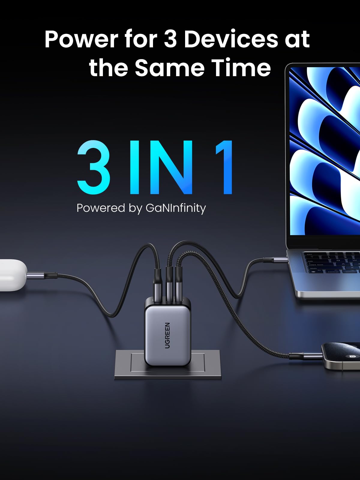 Foto 4 pulgar | Cargador Ugreen Usb C Serie Nexode X De 65 W Para Macbook Pro/air - Venta Internacional