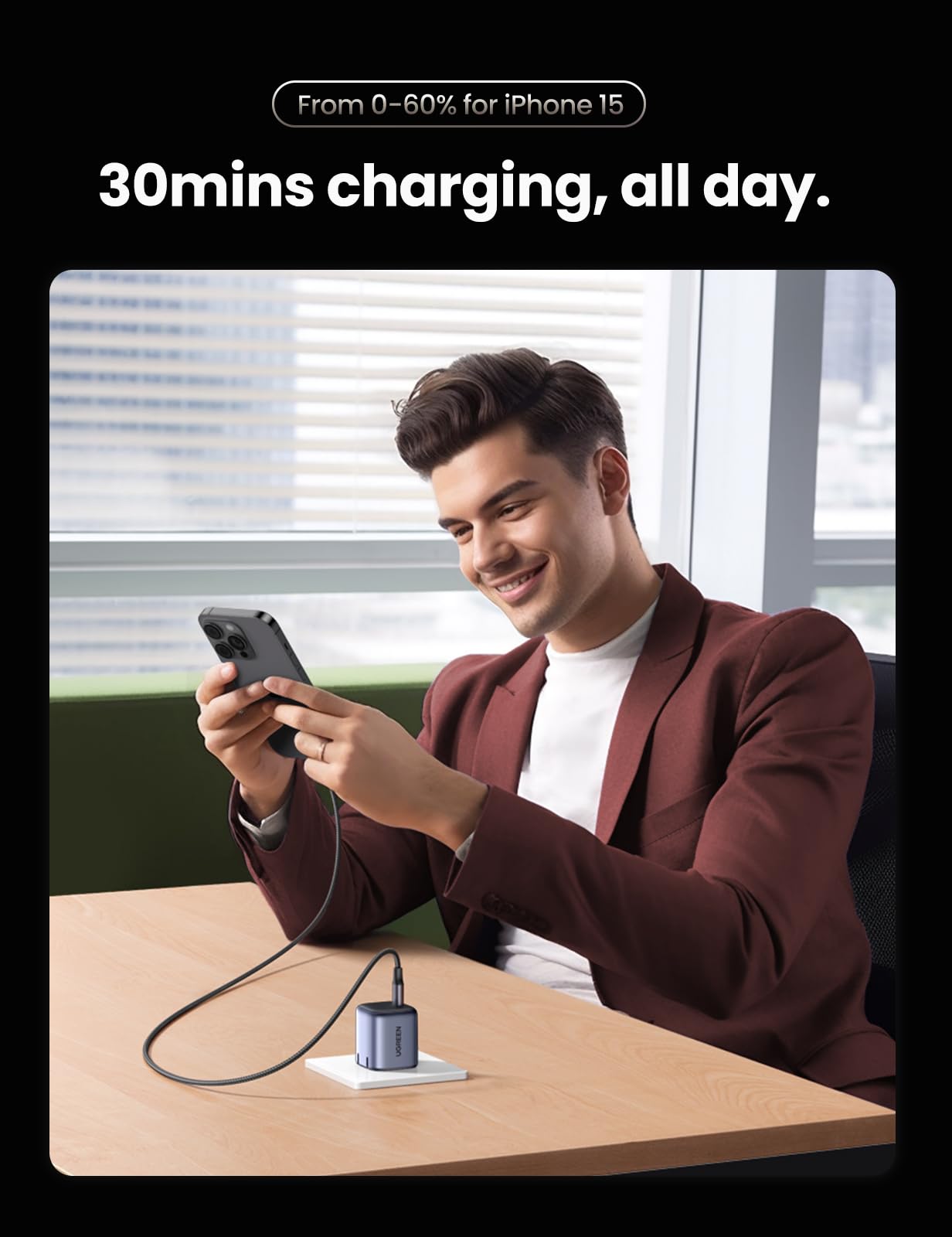 Foto 4 pulgar | Estación de Carga Ugreen con Cable Usb-Venta Internacional