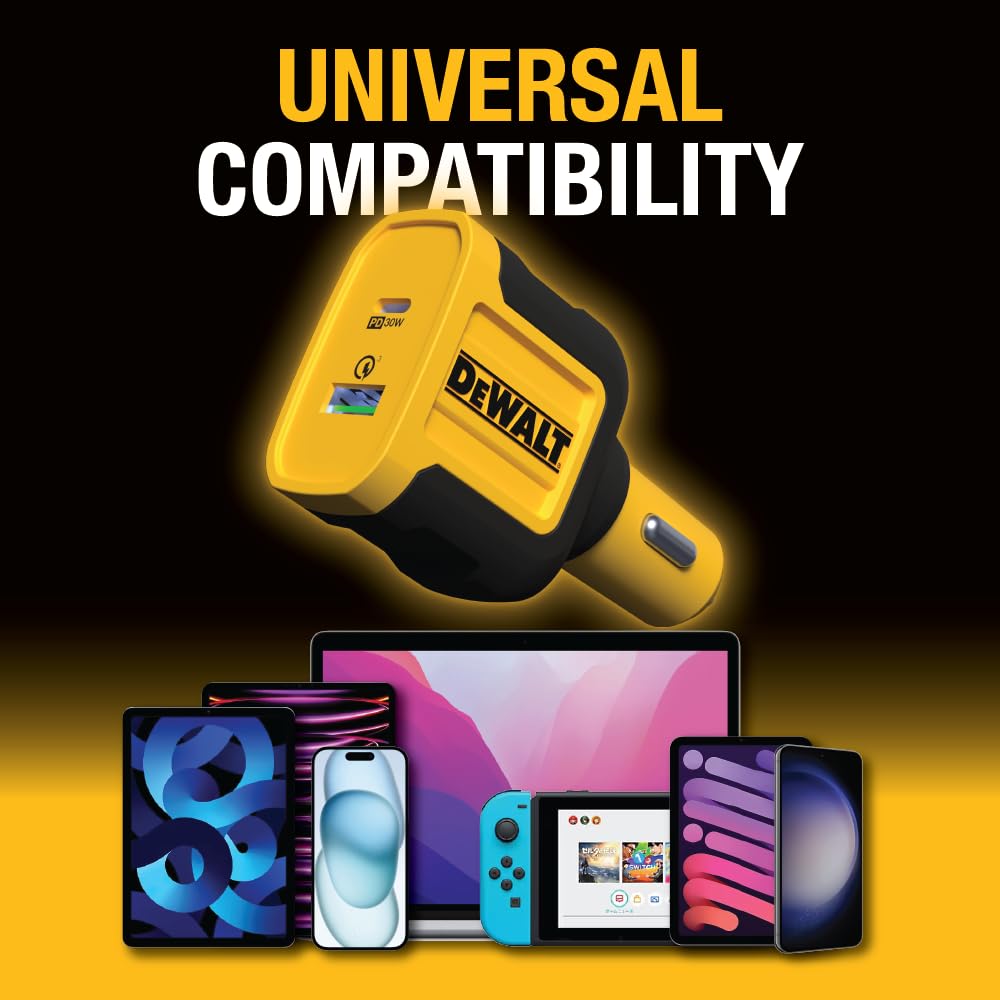Foto 7 pulgar | Adaptador De Cargador De Coche Dewalt Usb + Usb C 49,5 W Pd 30 W Qc 3.0 - Venta Internacional.