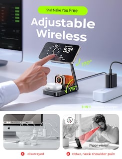 Foto 2 | Estación de Carga Inalámbrica Lisen para Apple Magsafe Charger - Venta Internacional