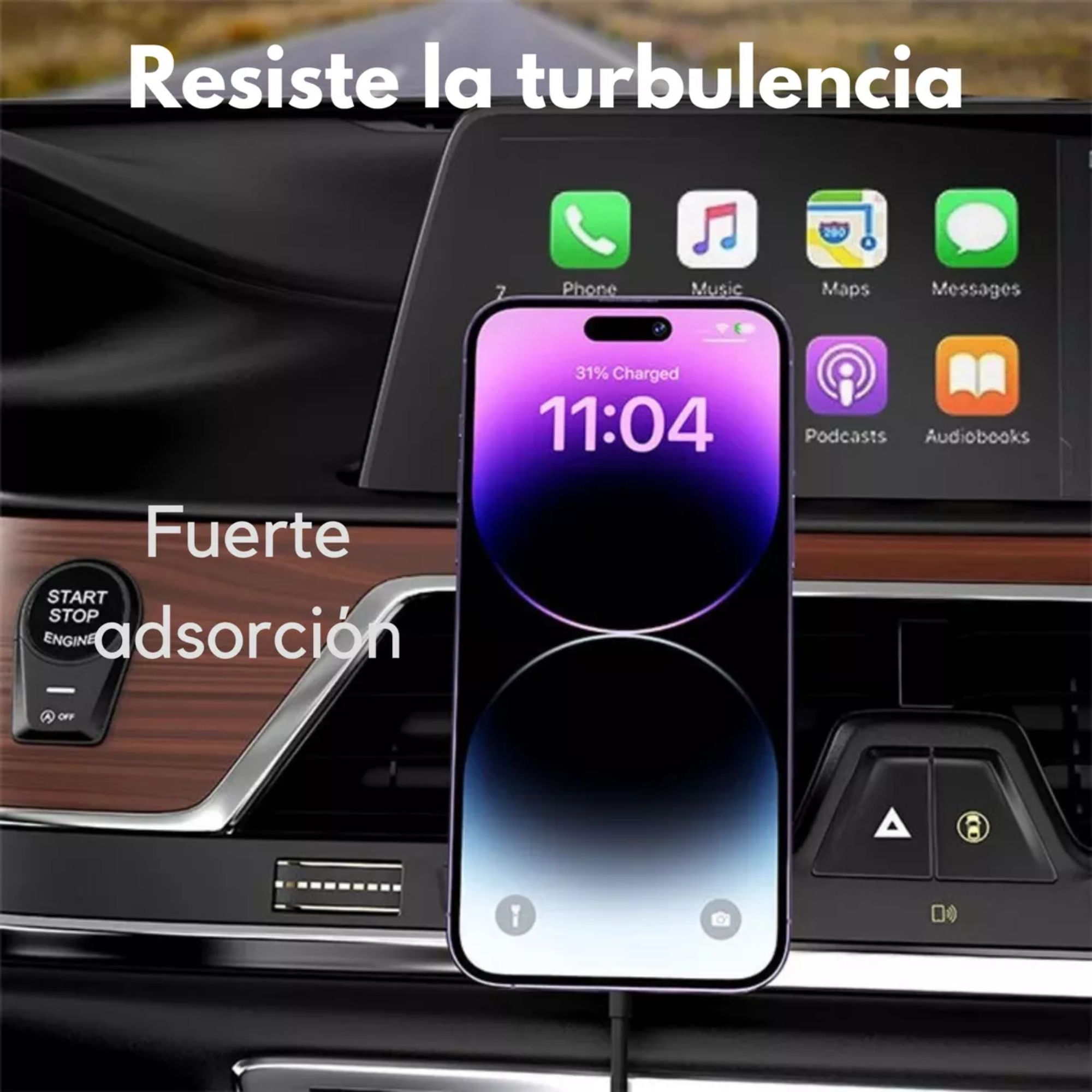 Foto 5 pulgar | Cargador Inalámbrico Soporte de Auto Mr. Gadgets para iPhone Magsafe Negro