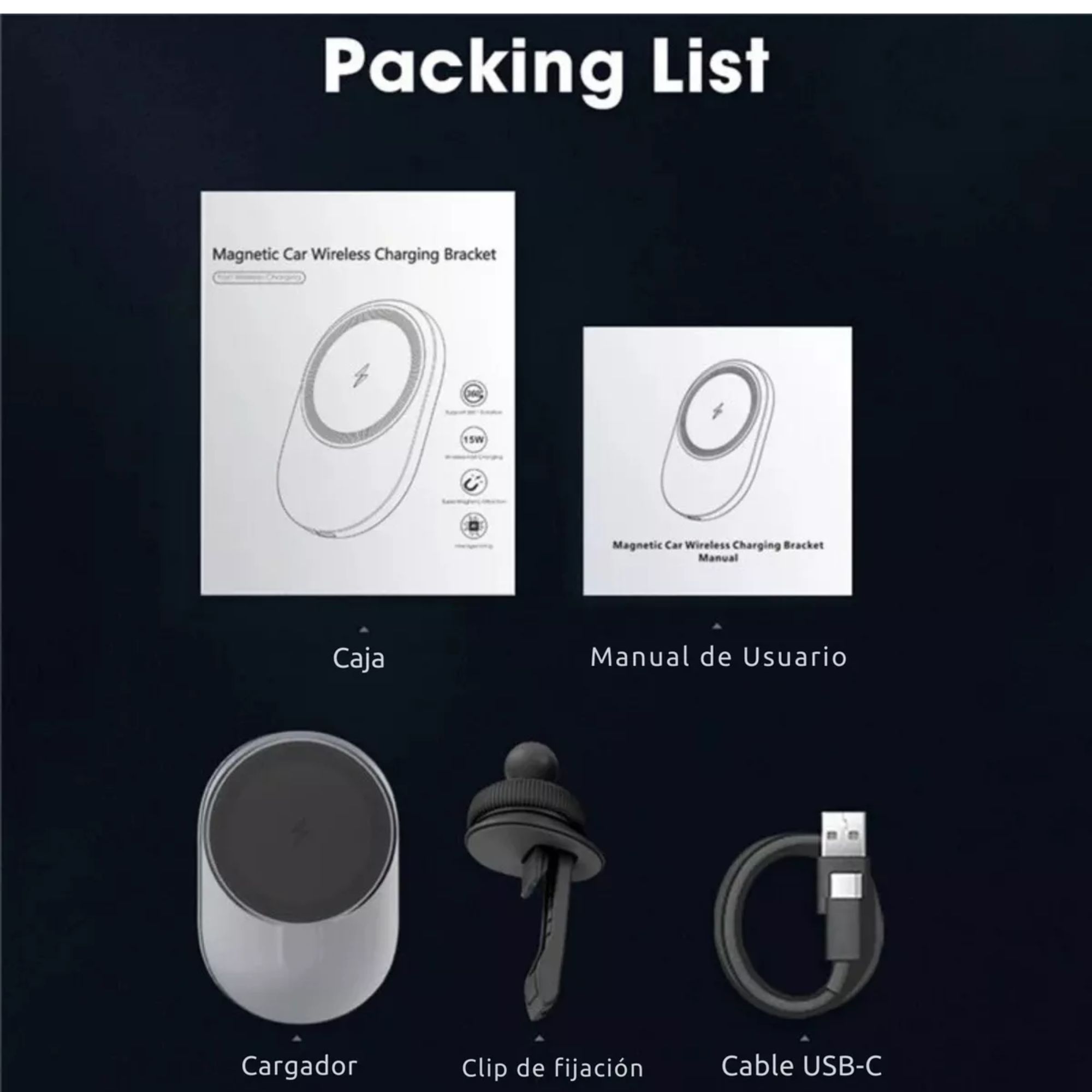 Foto 7 | Cargador Inalámbrico Soporte de Auto Mr. Gadgets para iPhone Magsafe Negro