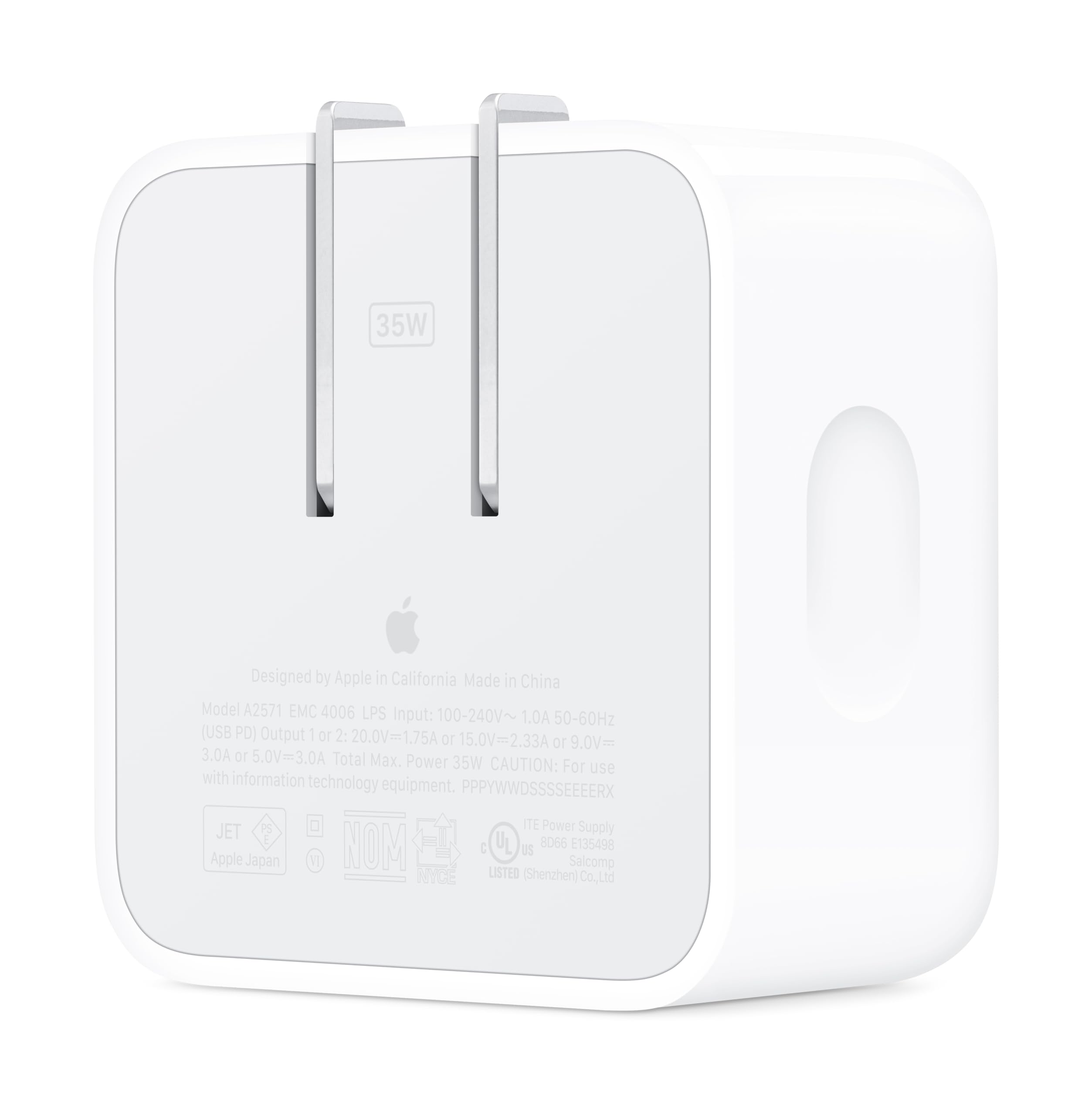 Foto 3 pulgar | Adaptador De Corriente Apple De 35 W Con Doble Puerto Usb-c Compacto - Venta Internacional.