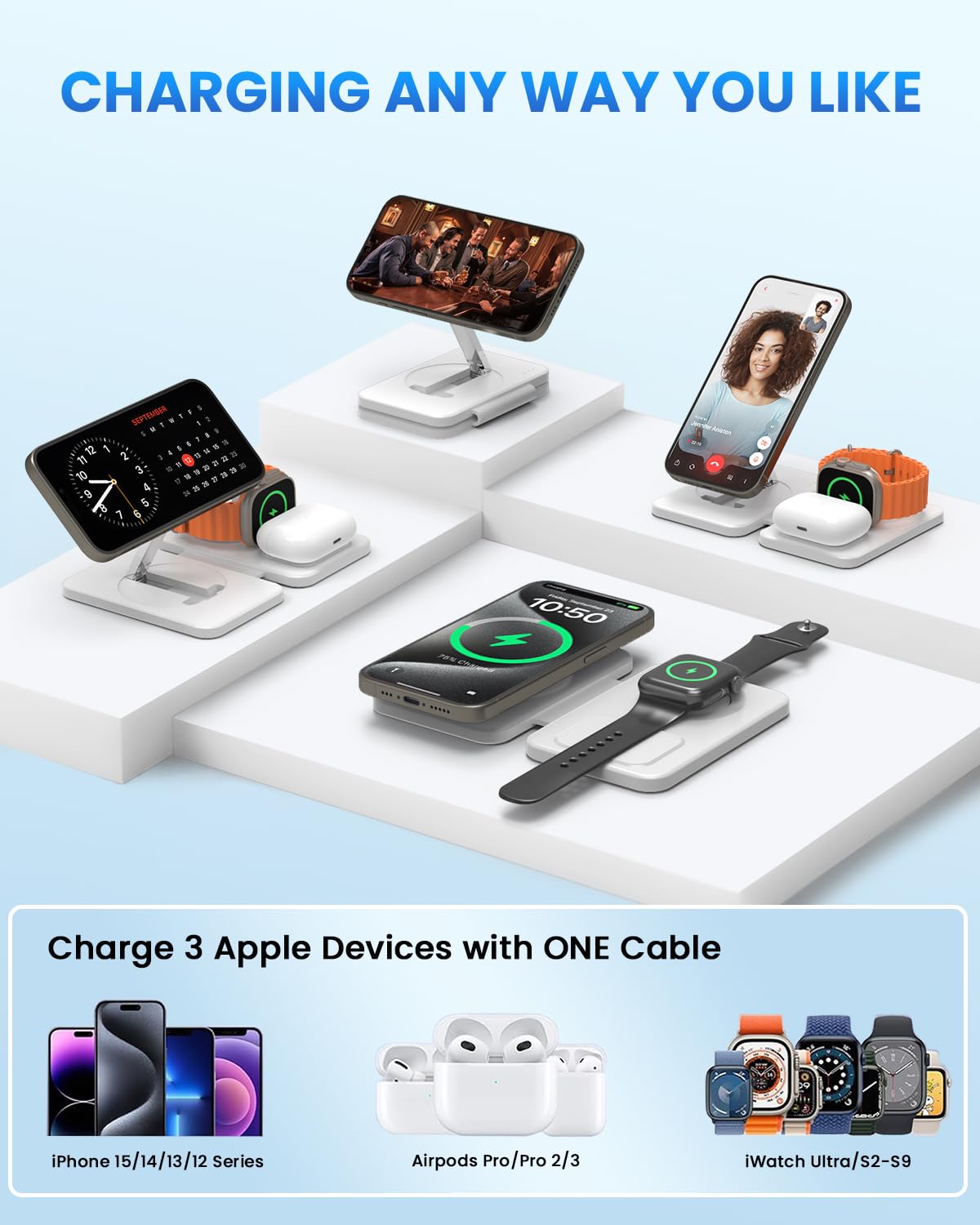 Foto 3 pulgar | Estación De Carga Inalámbrica Joygeek Para Iphone Con Mag-safe - Venta Internacional.